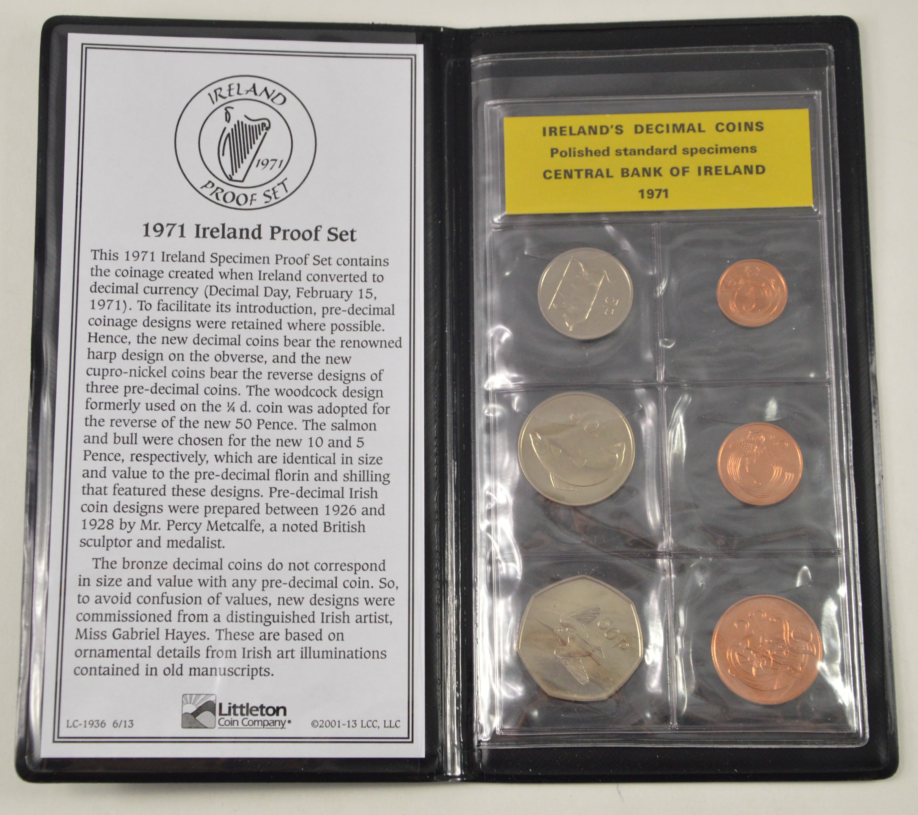 Historic Coin Collection 1971 Ireland Proof Set Nicely Packed US