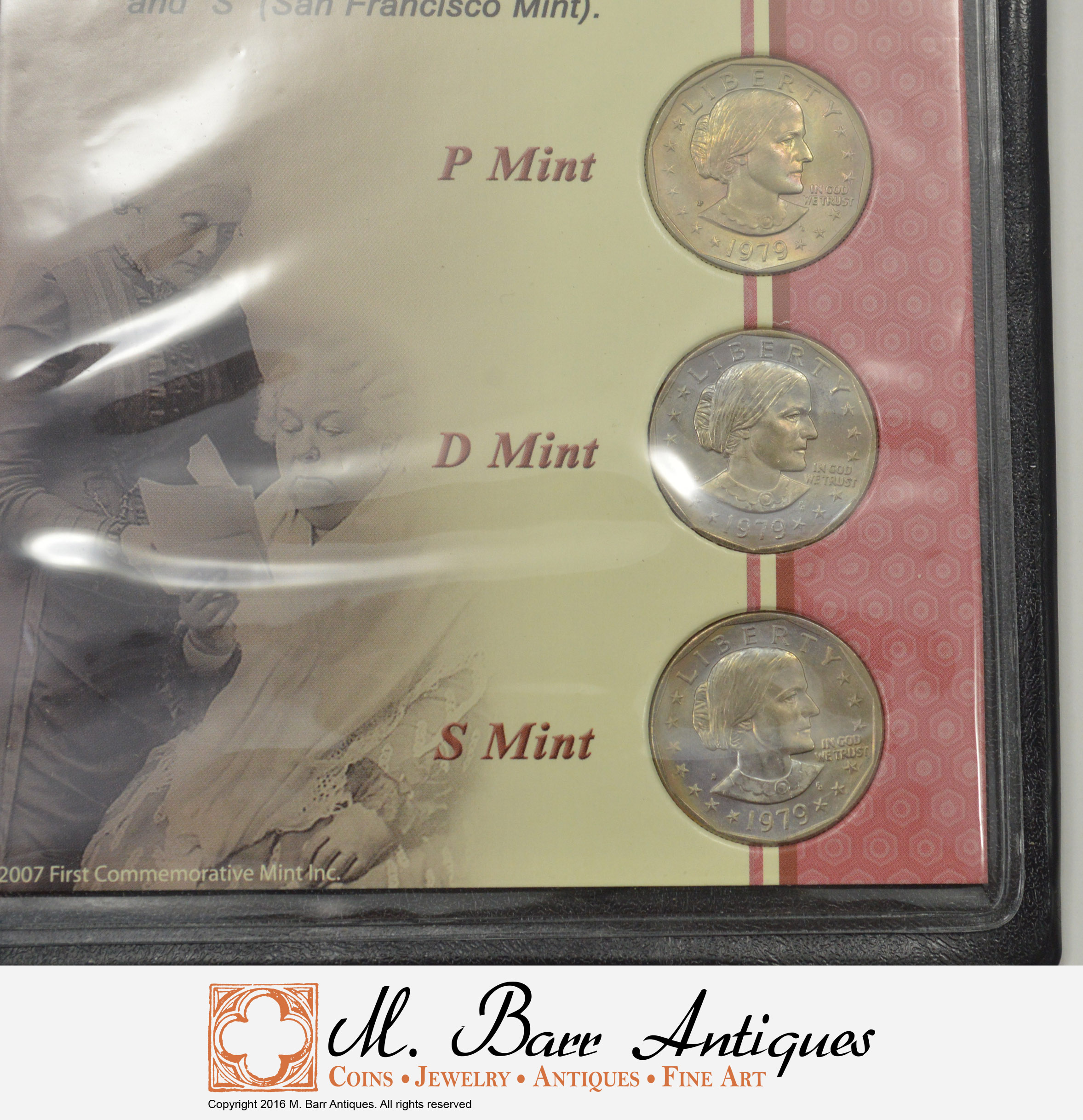 Historic Coin Collection 1979 Susan B Anthony Dollar First Year Historic Coin Collection 1979 Susan B Anthony Dollar First Year Of Issue Mint Mark Set Nicely Packed Us Coins