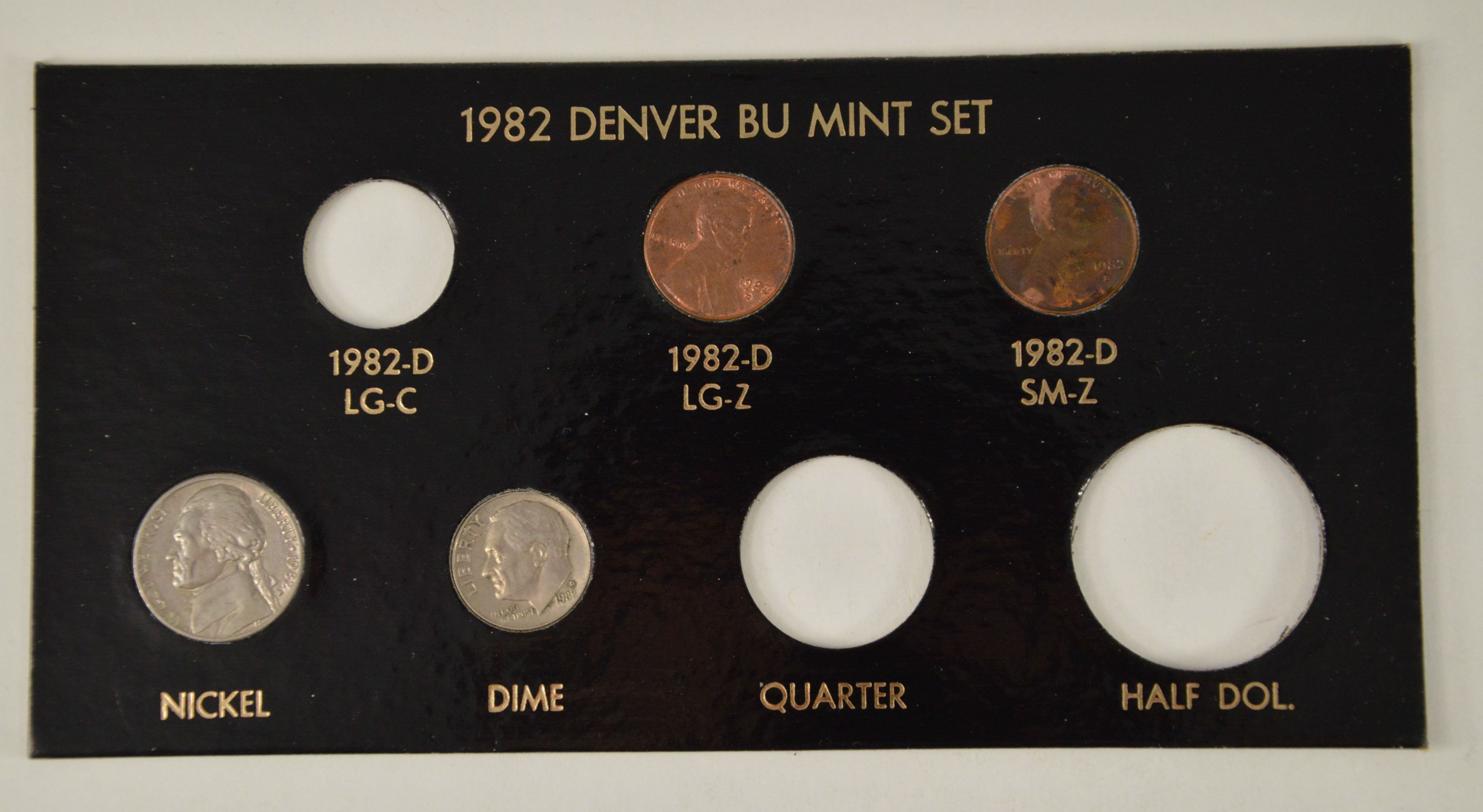 Historic Coin Collection 1982 Denver BU Mint Set Nicely Packed US