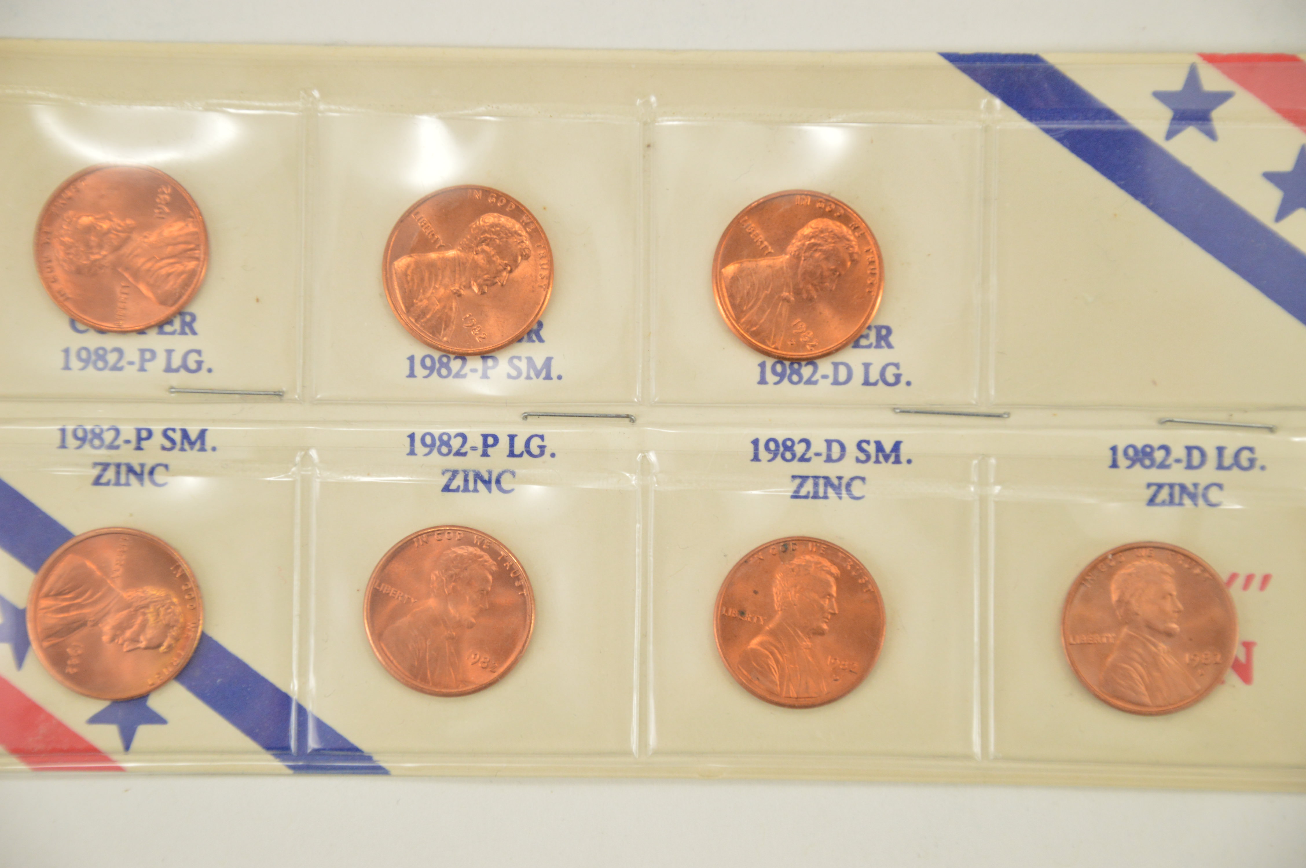 Historic Coin Collection - 1982 Lincoln Memorial Cent 7-Coin Set Nicely ...