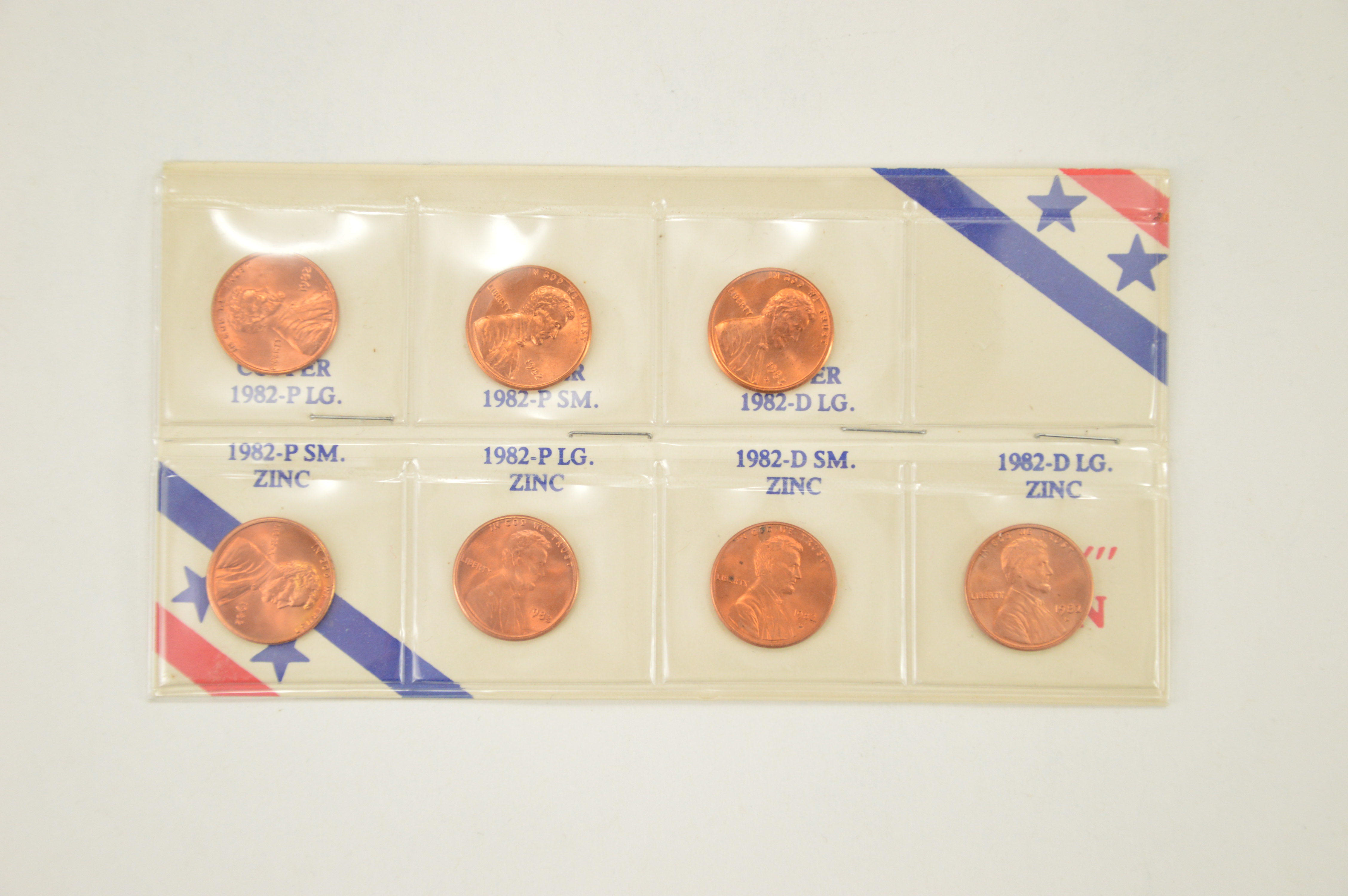 Historic Coin Collection - 1982 Lincoln Memorial Cent 7-Coin Set Nicely ...