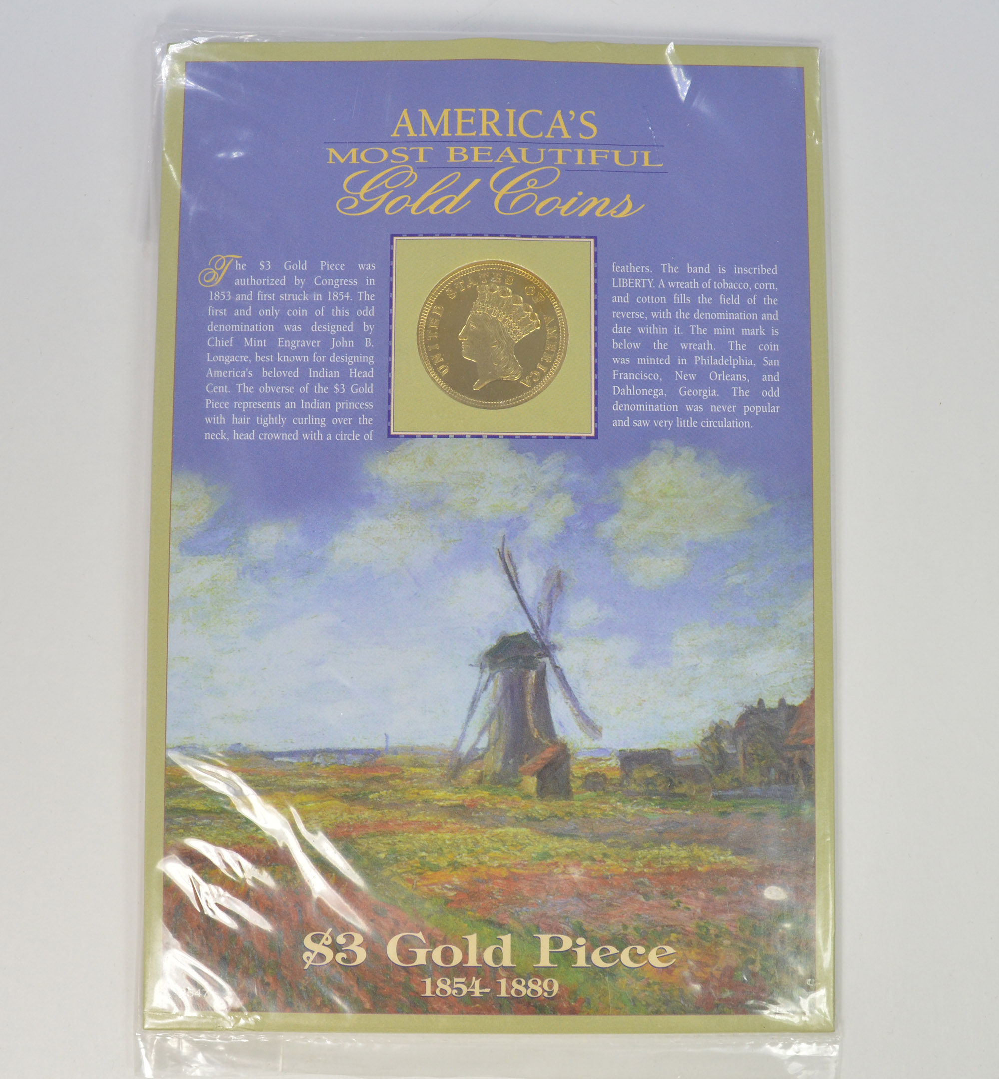 Historic Coin Collection - America's Most Beautiful Coins - $3 Piece ...