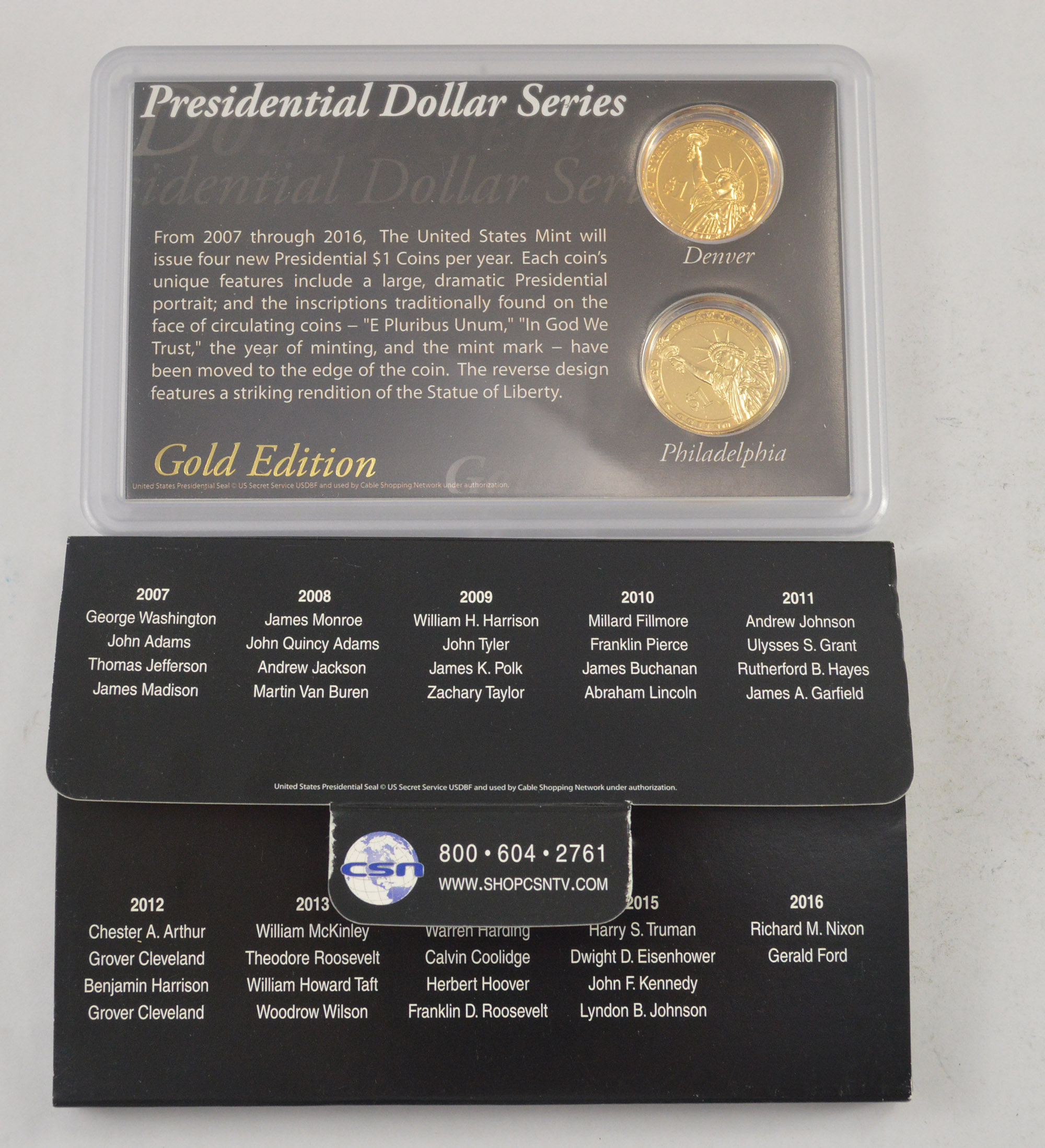 Historic Coin Collection - Presidential Dollar Collection 2007 Gold ...