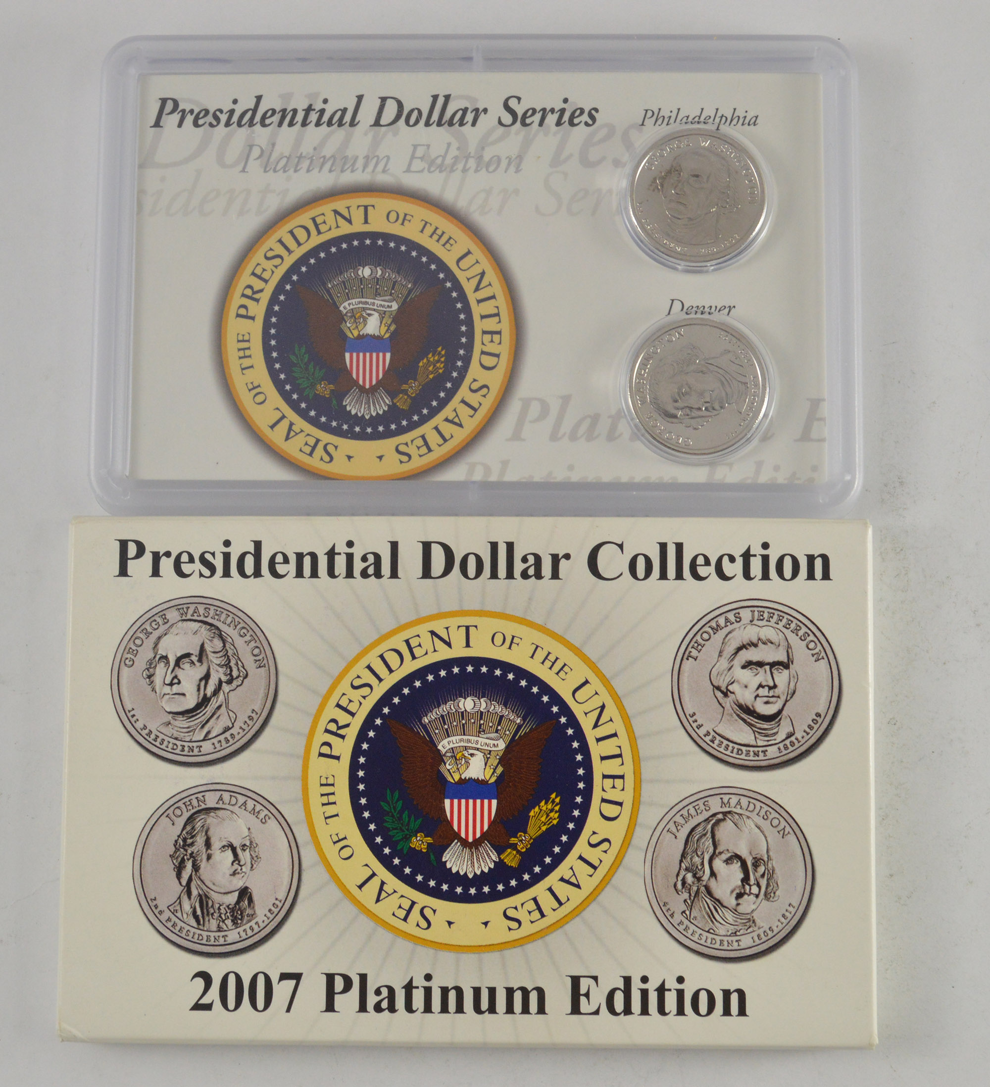 Historic Coin Collection - Presidential Dollar Collection 2007 Platinum ...