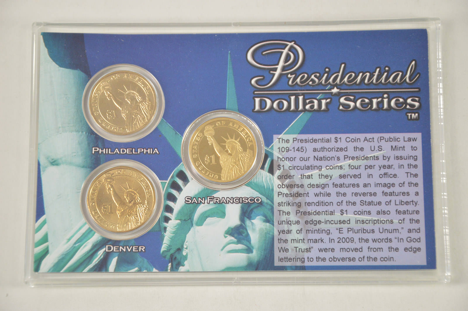 Historic Coin Collection Presidential Dollar Series Commemorative
