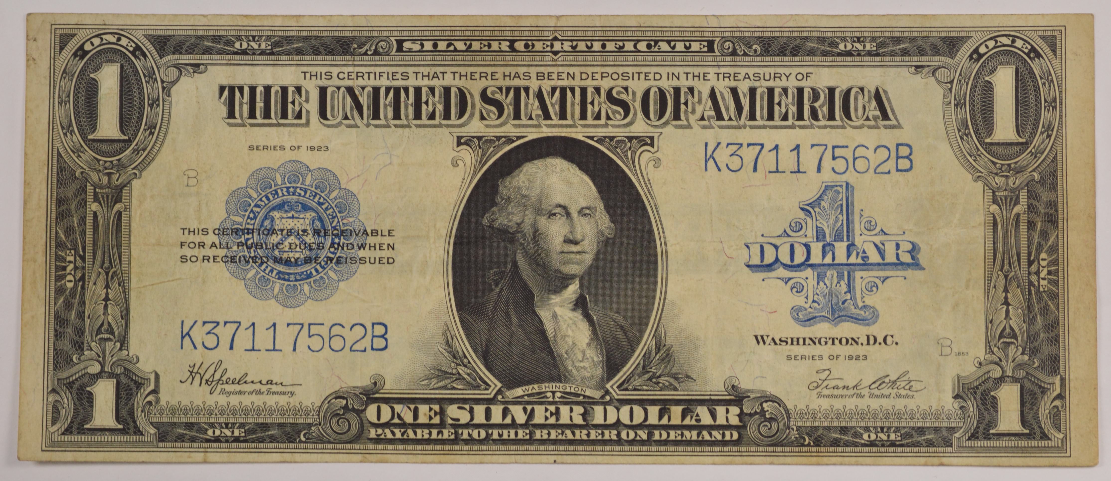 Horse Blanket Series 1923 1 Dollar Large Silver Certificate US