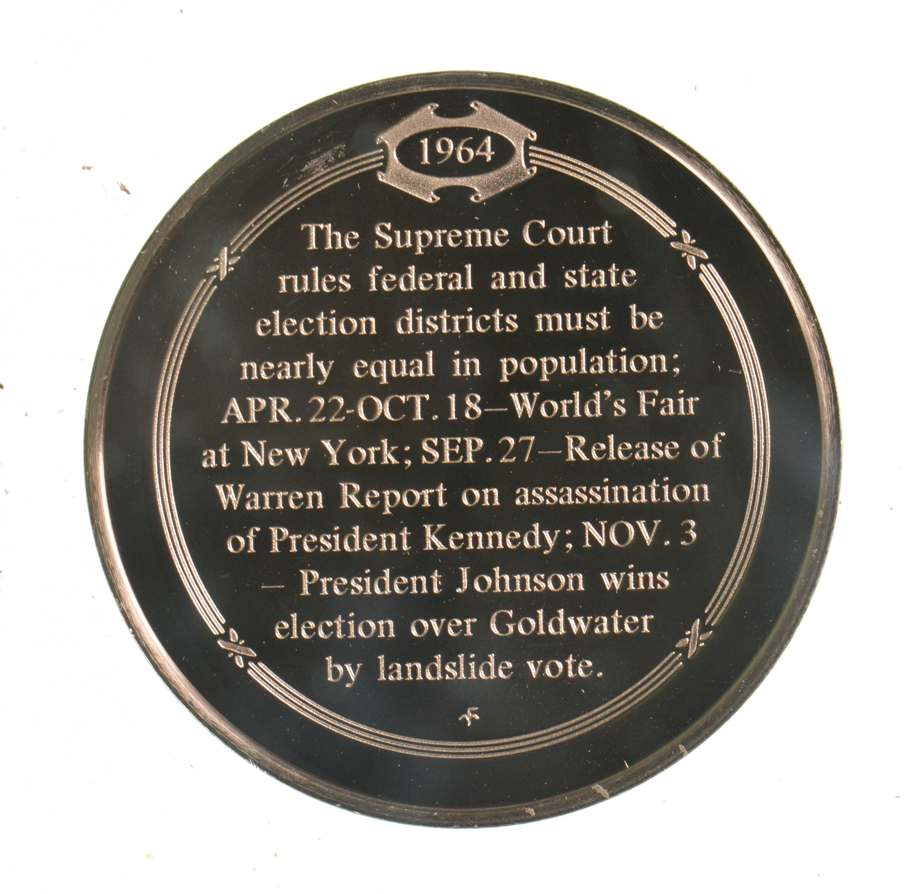 HUGE Bronze Medal Depicting Equal Representation Means One Man One Vote