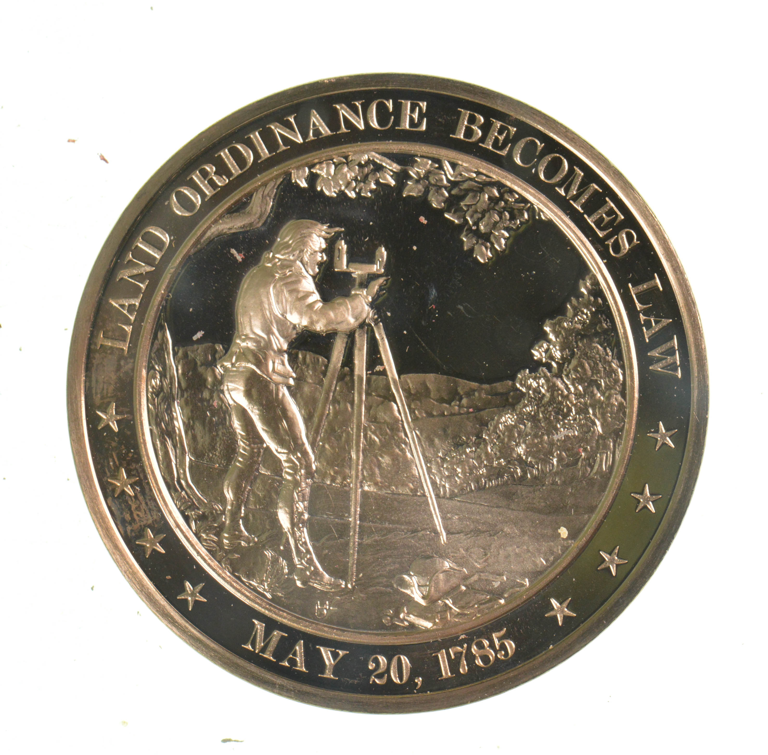 HUGE Bronze Medal Depicting Land Ordinance Law Property Room