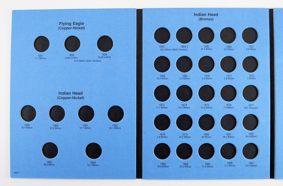 Indian Head Cents Including Flying Eagle Cents 18571909 Whitman Blue