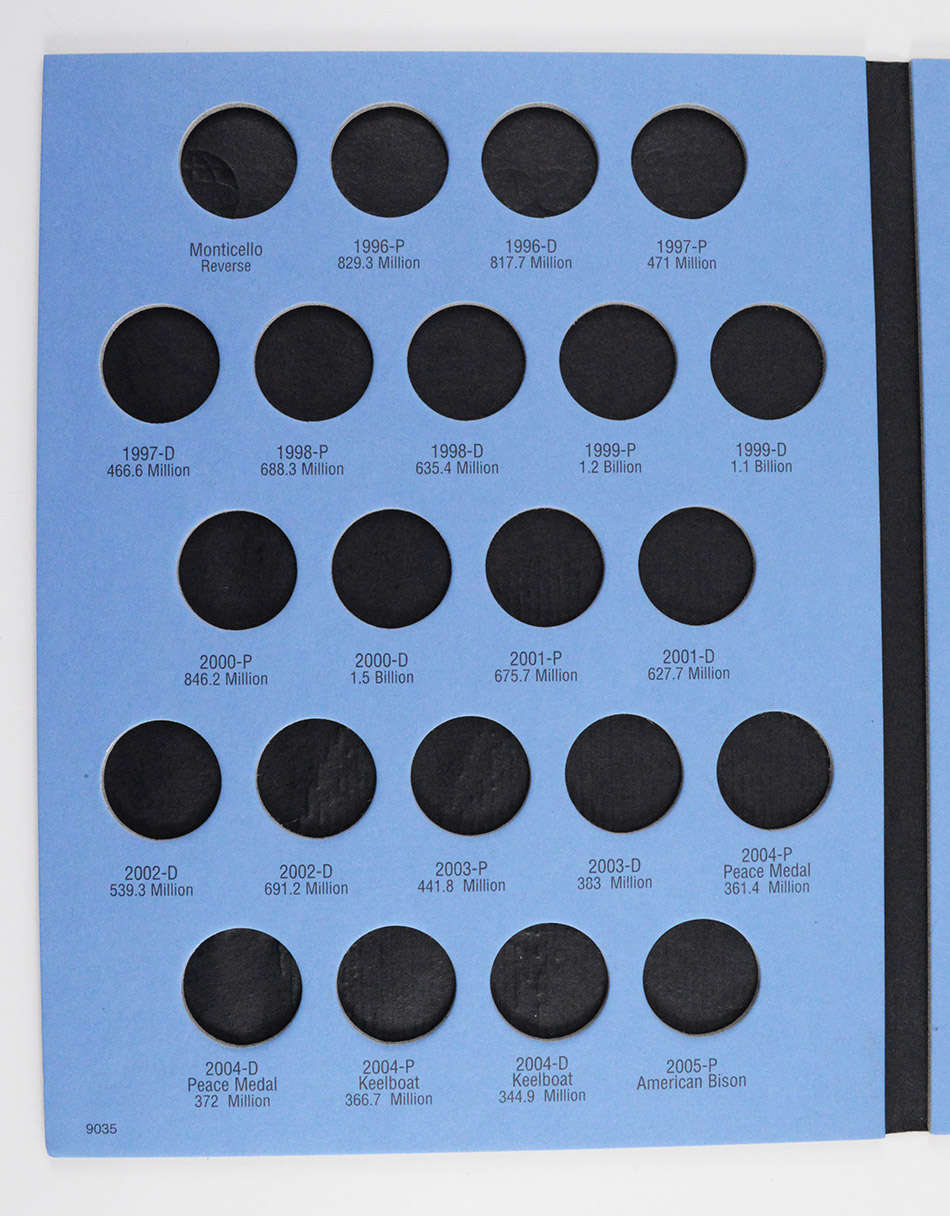 Jefferson Nickels 3 Collection Starting 1996 Whitman Blue Book Coin