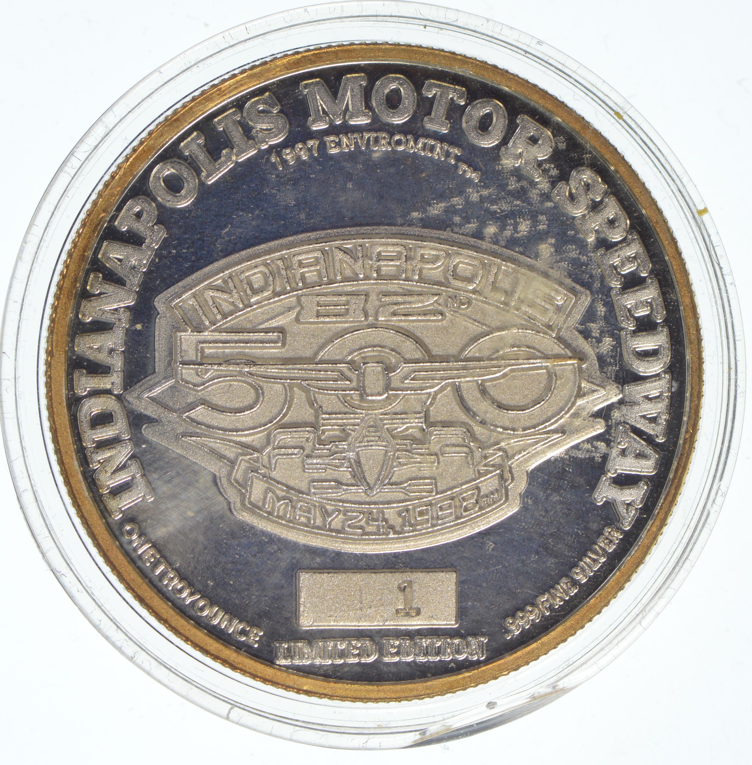 Limited SILVER 1 Oz Round Corvette Official Pace Car Indianapolis Motor