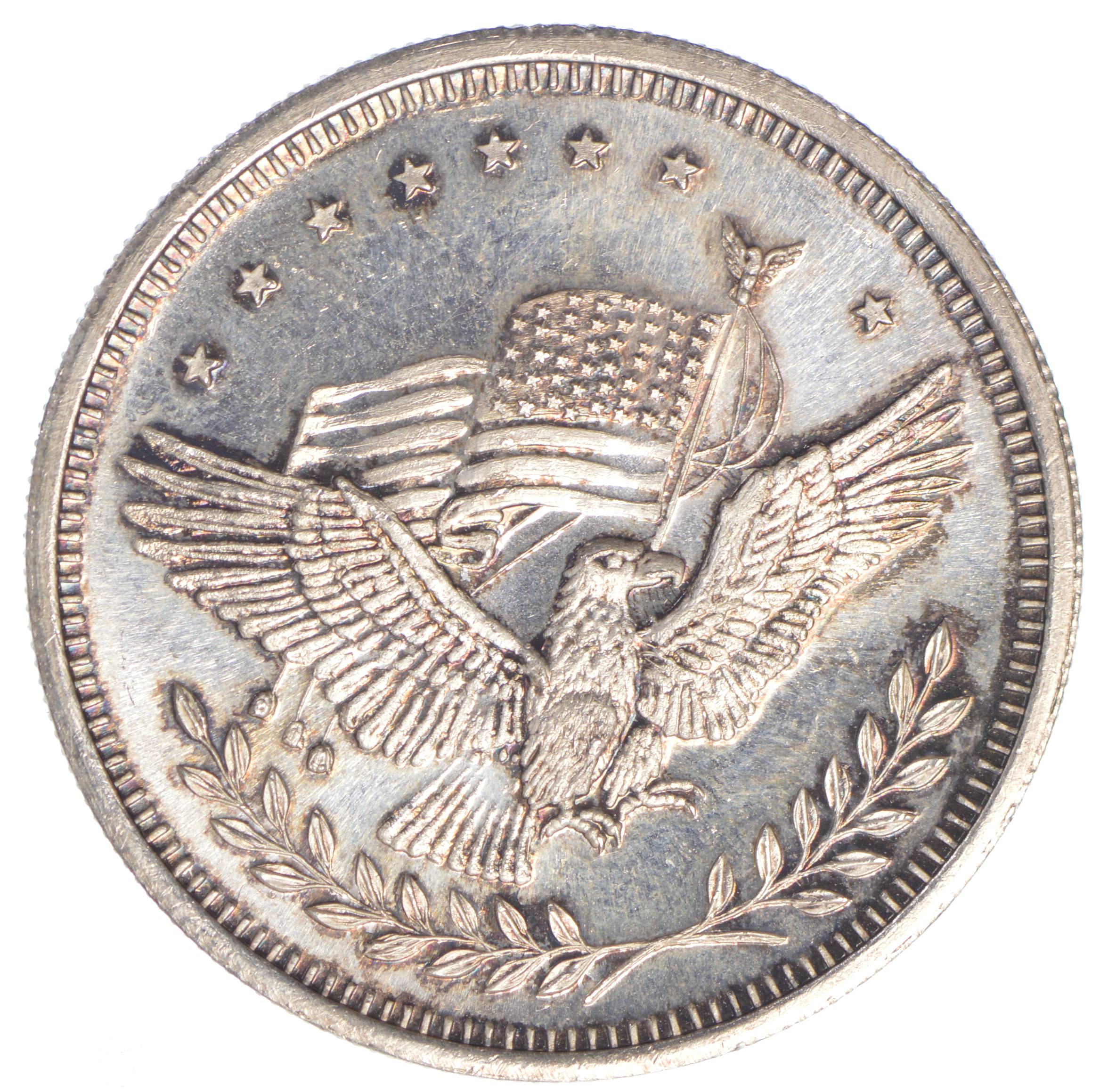 Limited SILVER 1 Oz Round Scales Eagle American Flag .999 Fine Silver ...