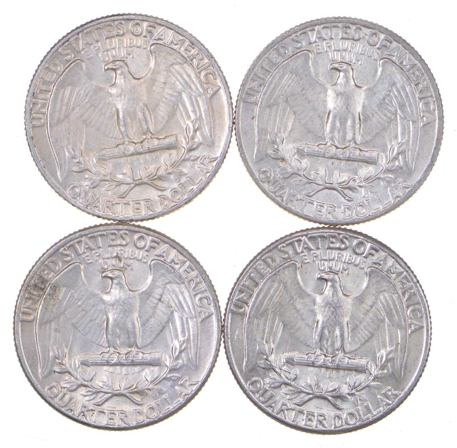 $1 Face 90/% Silver Washington Quarters BU