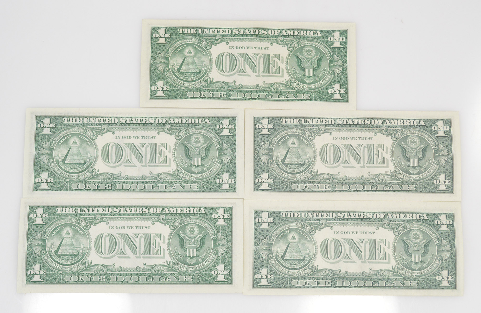 Lot of 5 CRISP $1.00 1963 Joseph W Barr Notes - Rare | Property Room