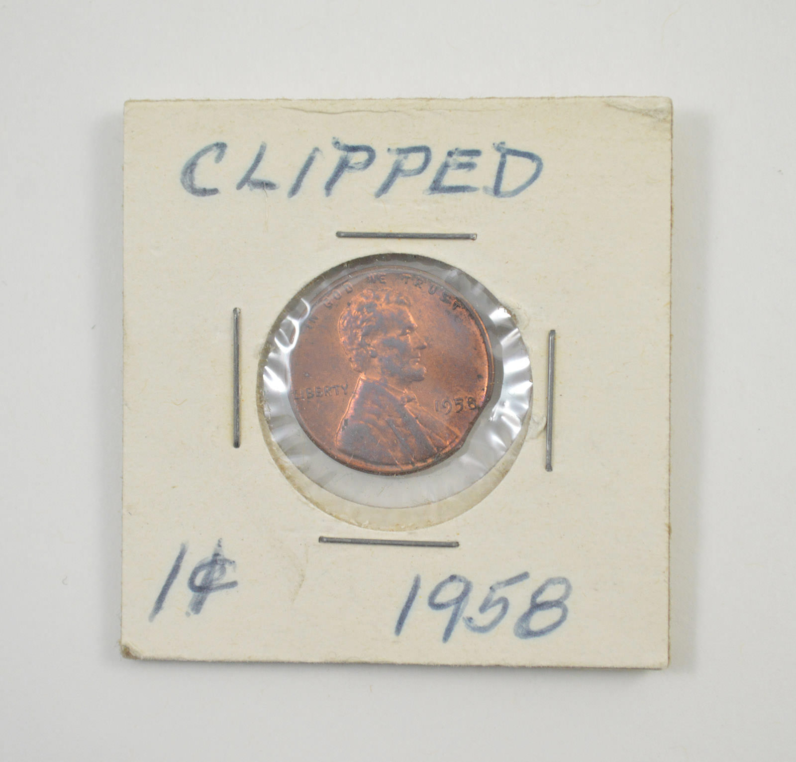 1958 Wheat Penny Error - pfz9fr8