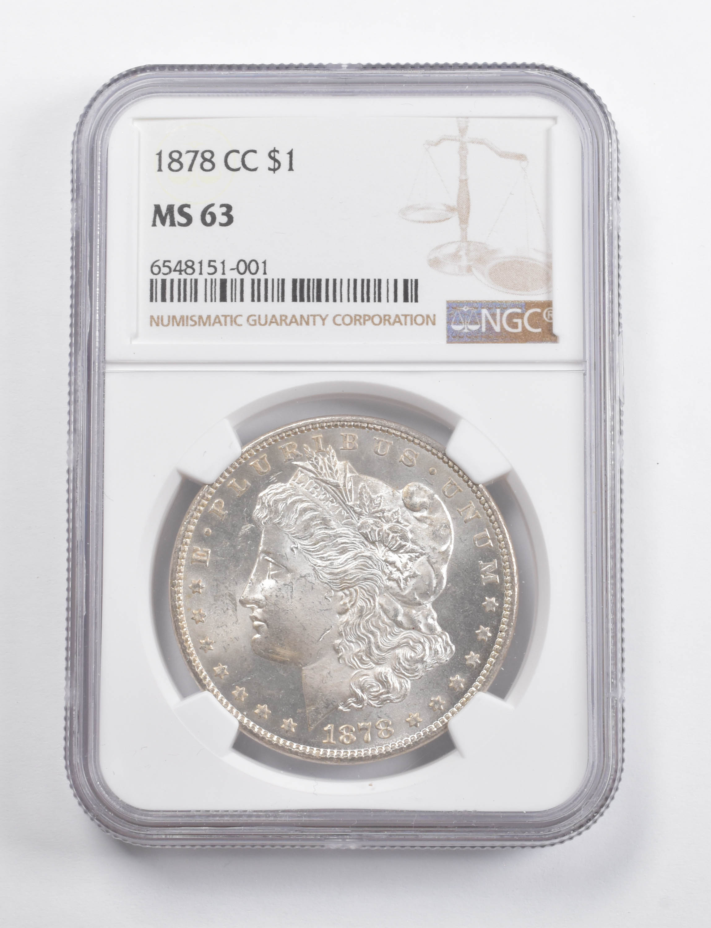 MS63 1878-CC Morgan Silver Dollar NGC | Property Room