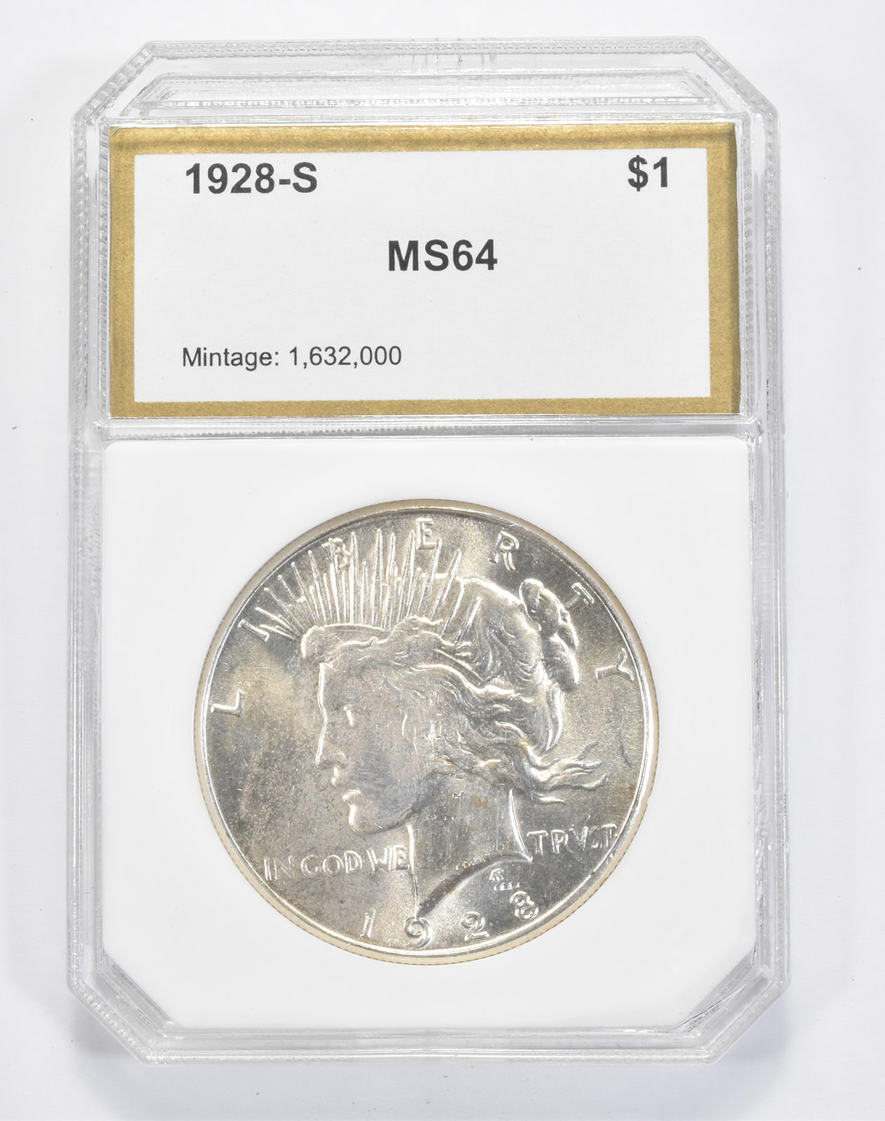 MS64 1928-S Peace Silver Dollar - Graded PCI | Property Room