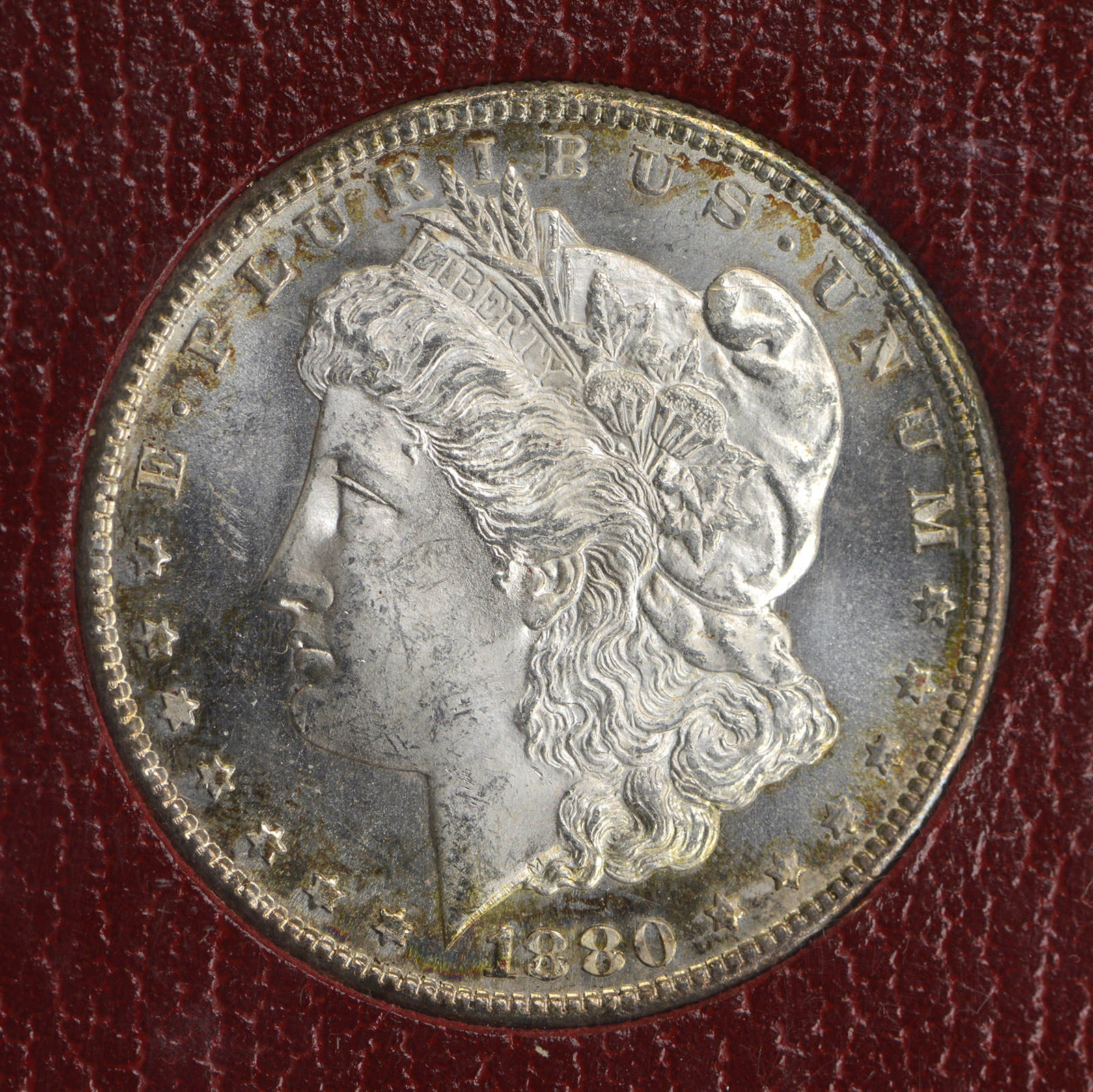 MS65 1880-s Morgan Silver Dollar - Redfield Collection - PICC Graded ...
