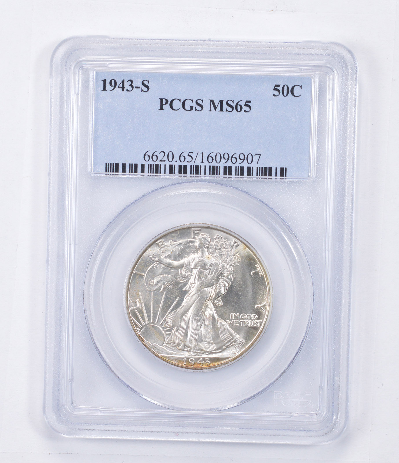 PCGS MS65 1947 US Walking Liberty Silver Half Dollar 50C