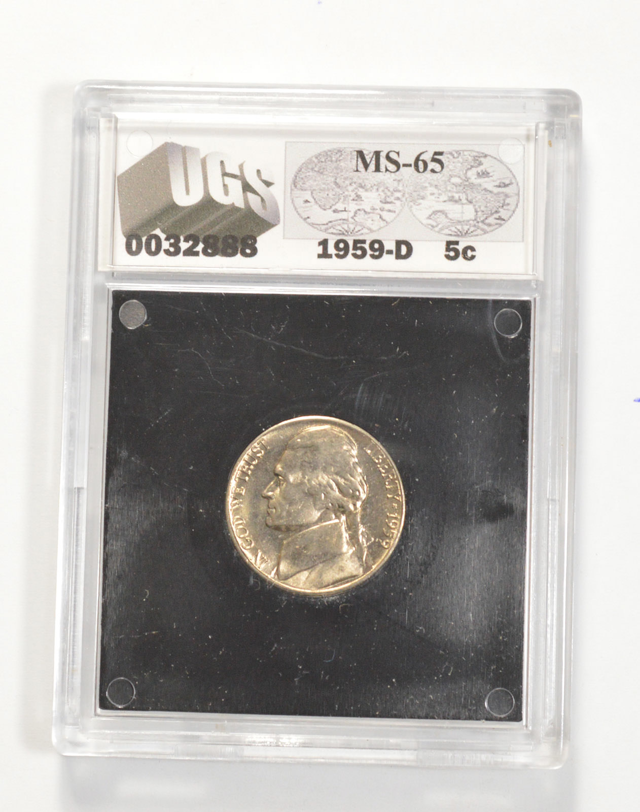 MS65 1959-D Jefferson Nickel Graded UGS | Property Room