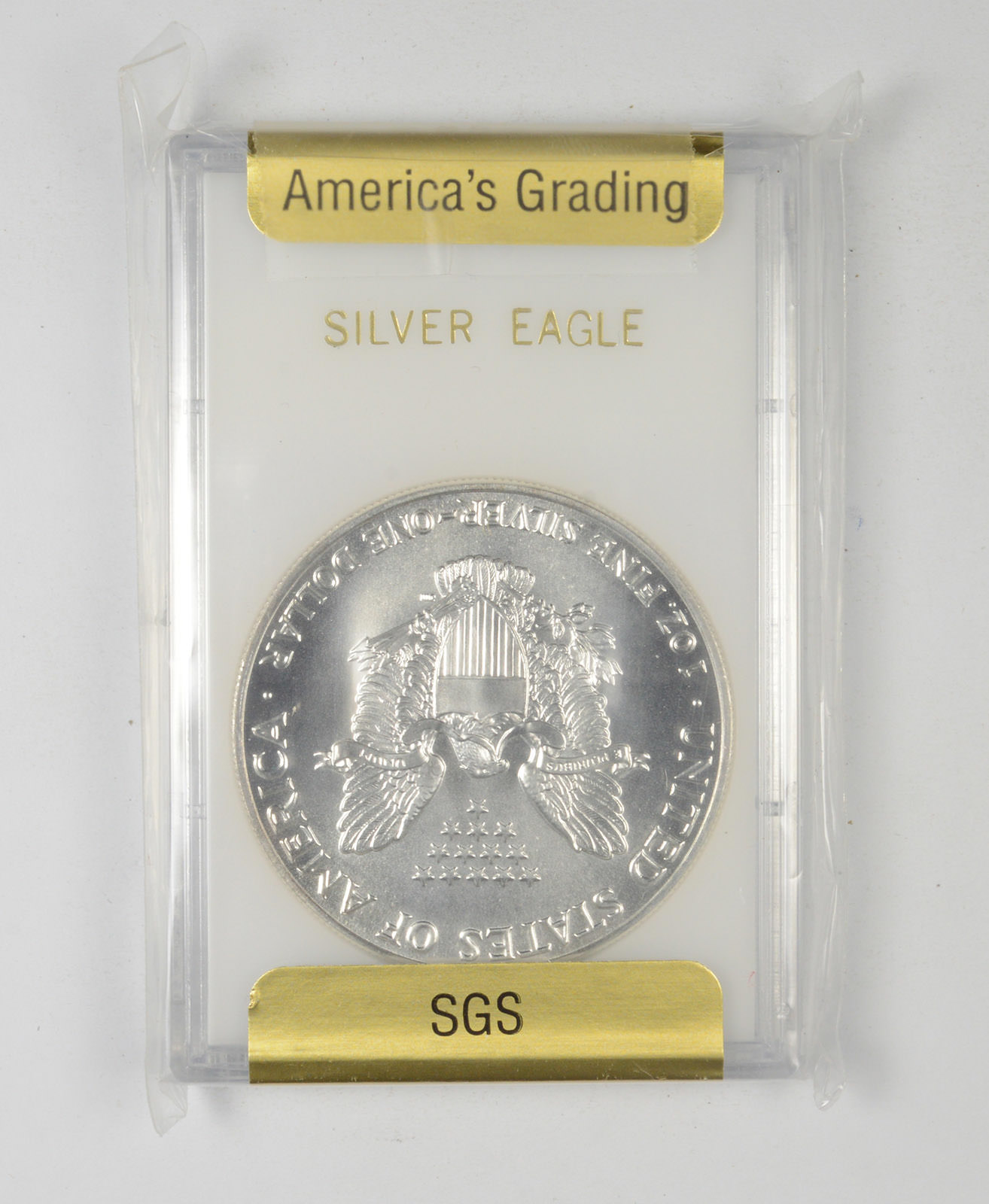 MS70 1986 American Silver Eagle Graded SGS Property Room
