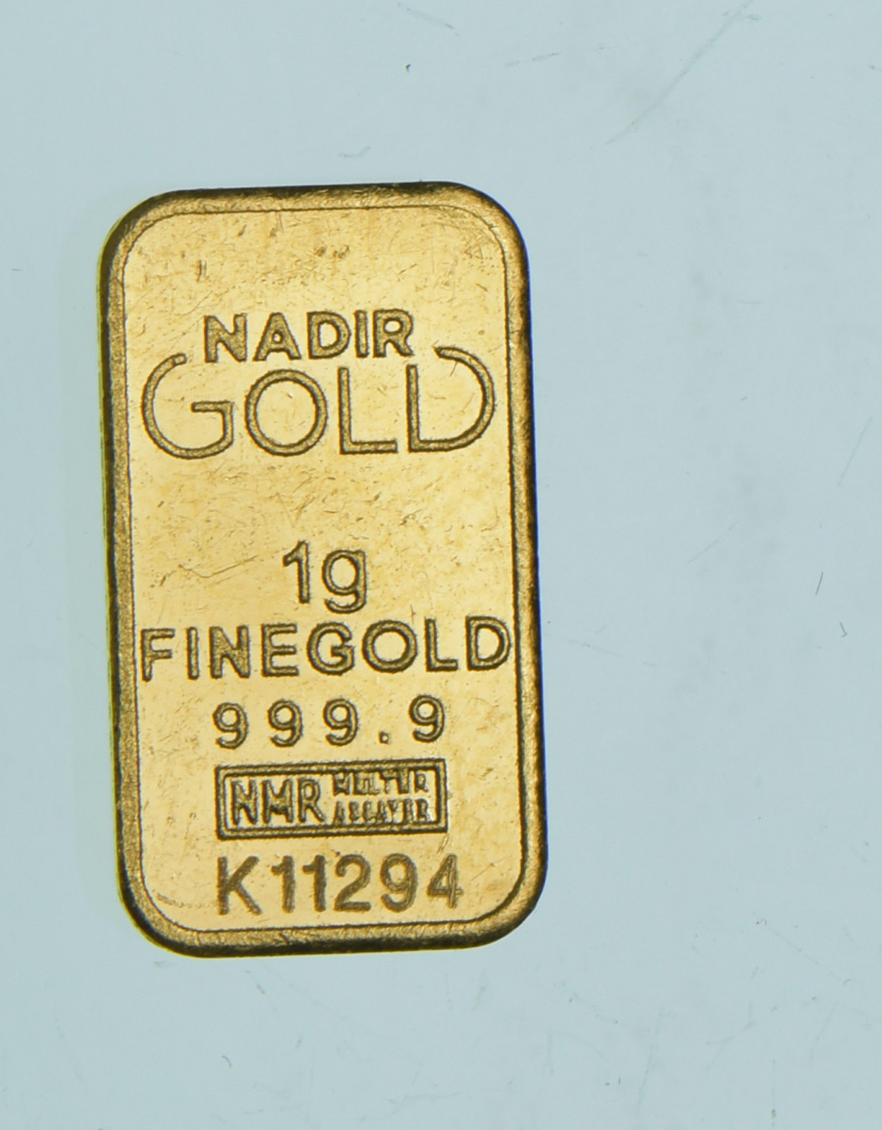 Nadir Gold 1 Gram Fine Gold Bar Property Room