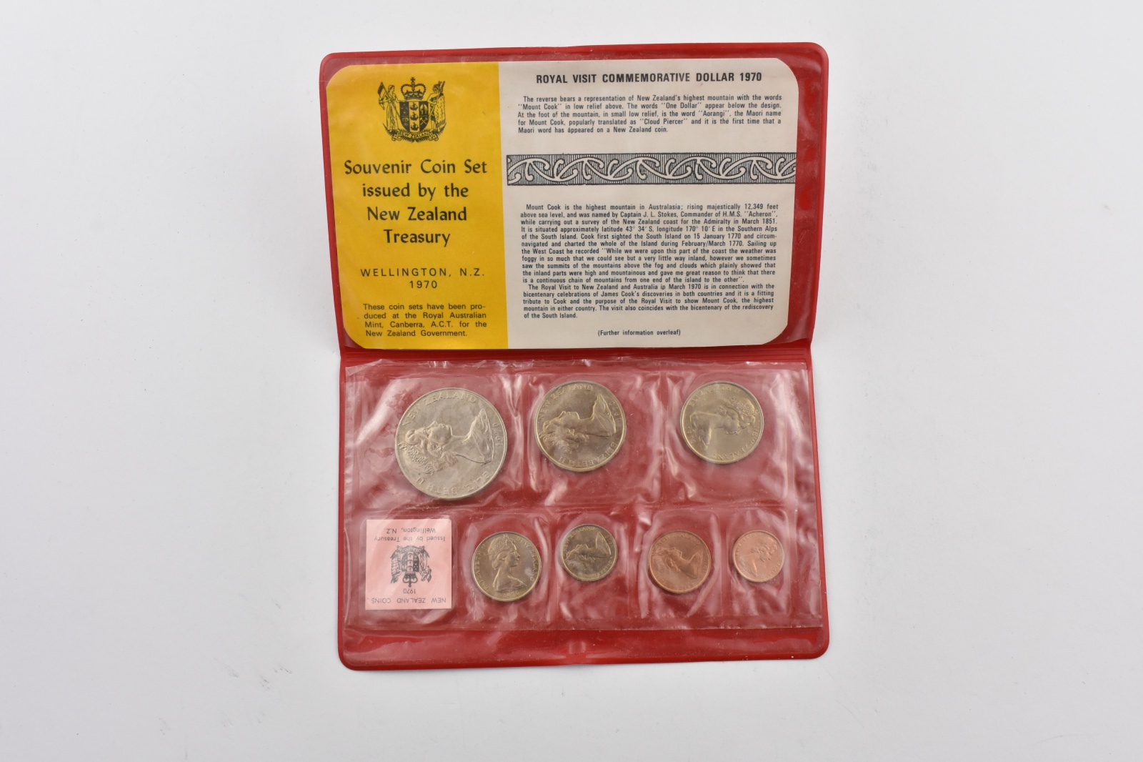 New Zealand Treasury 1970 Souvenir Coin Set Property Room