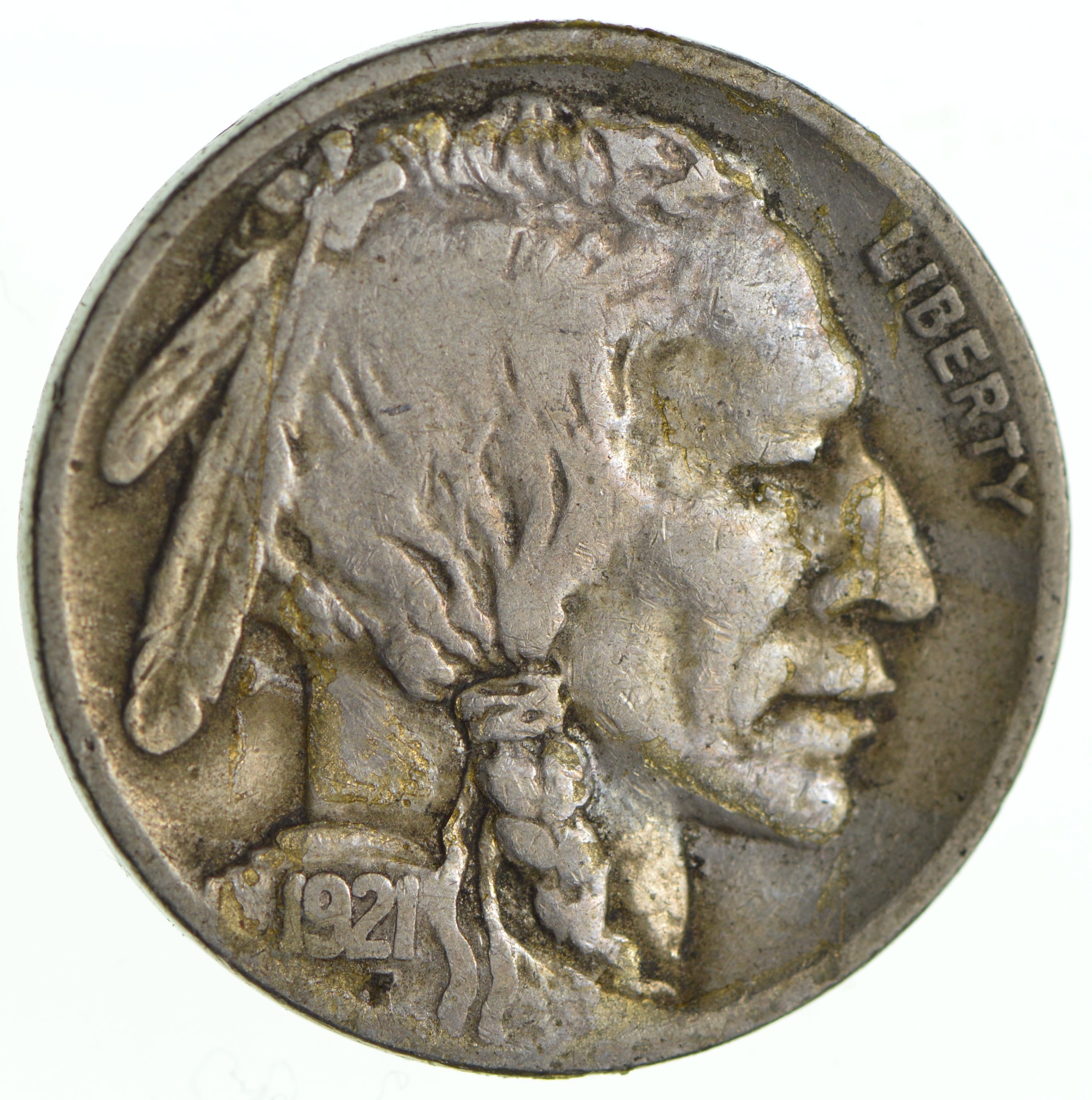 Nice Horn Definition 1921 Nickel Buffalo Indian Property Room