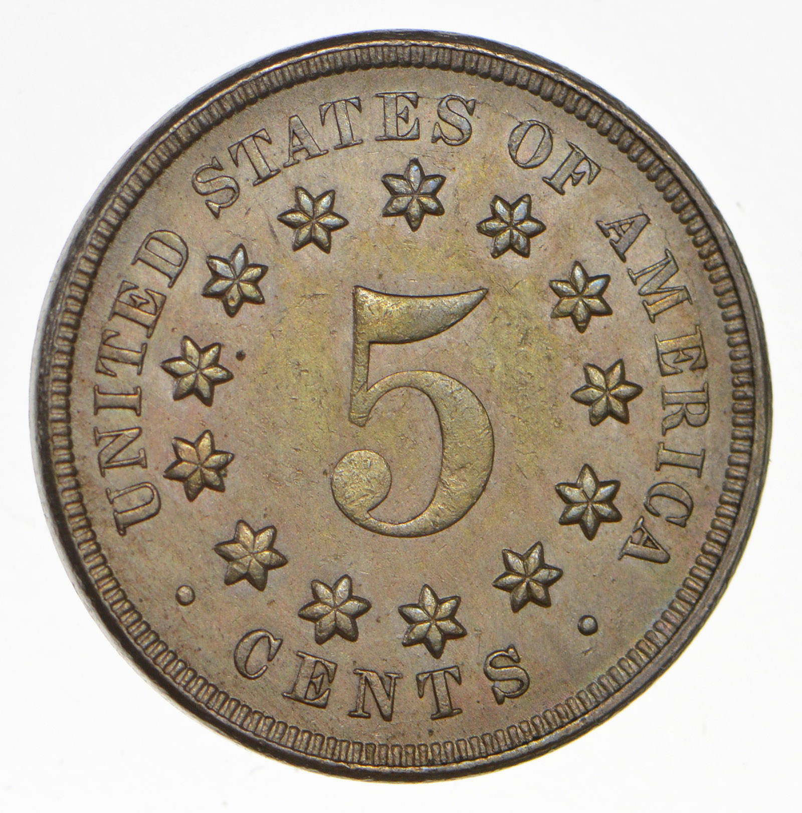 No Reserve - 1867 Shield Nickel - Without Rays - Circulated | Property Room