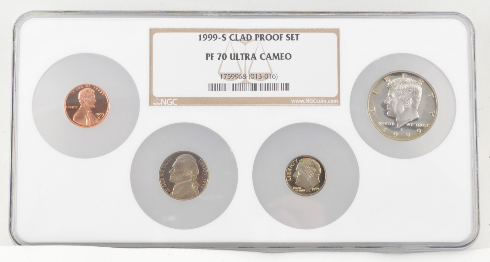 PF70 UCAM 1999-S 4 Coin Clad Proof Set - Graded NGC | Property Room