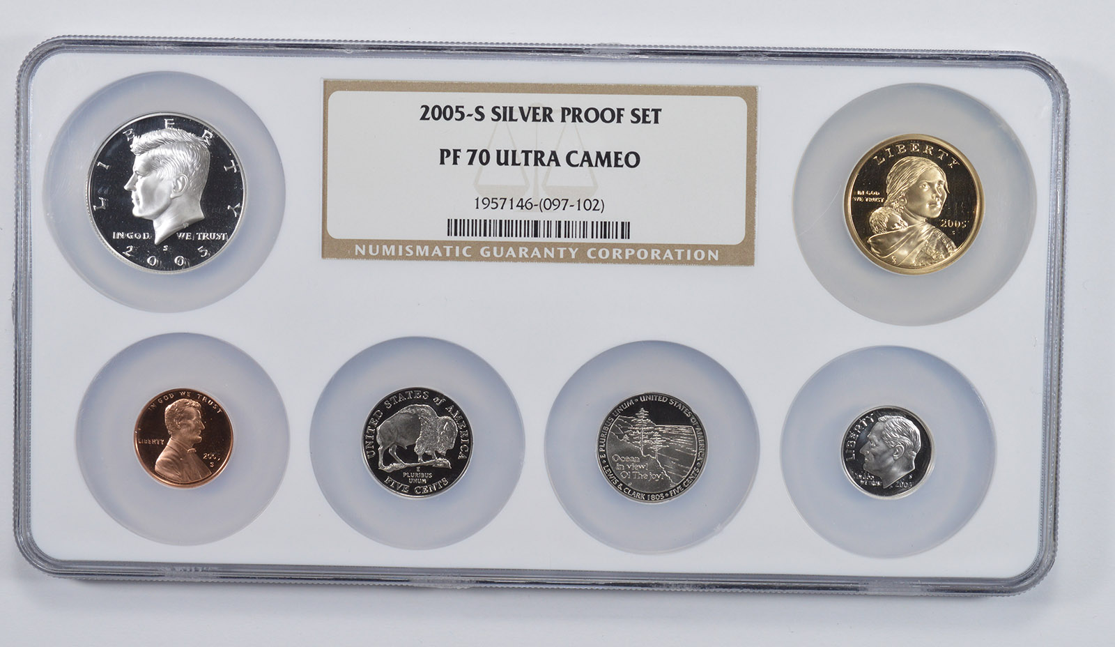 PF70UCAM 5 Coins 2005-S Silver Proof Set - NGC Graded | Property Room