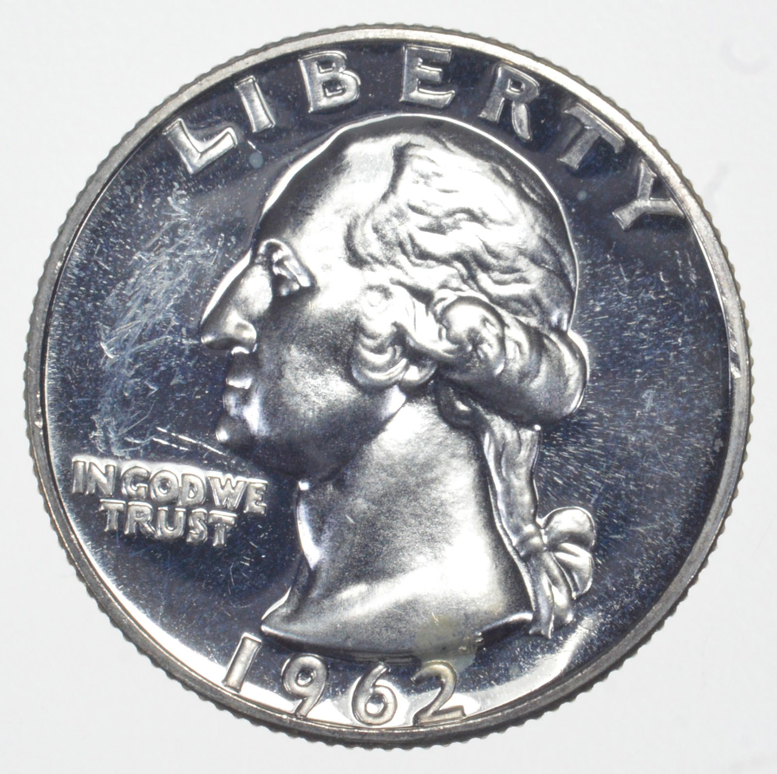 PROOF 1962 Washington 90 Silver United States Quarter Property Room