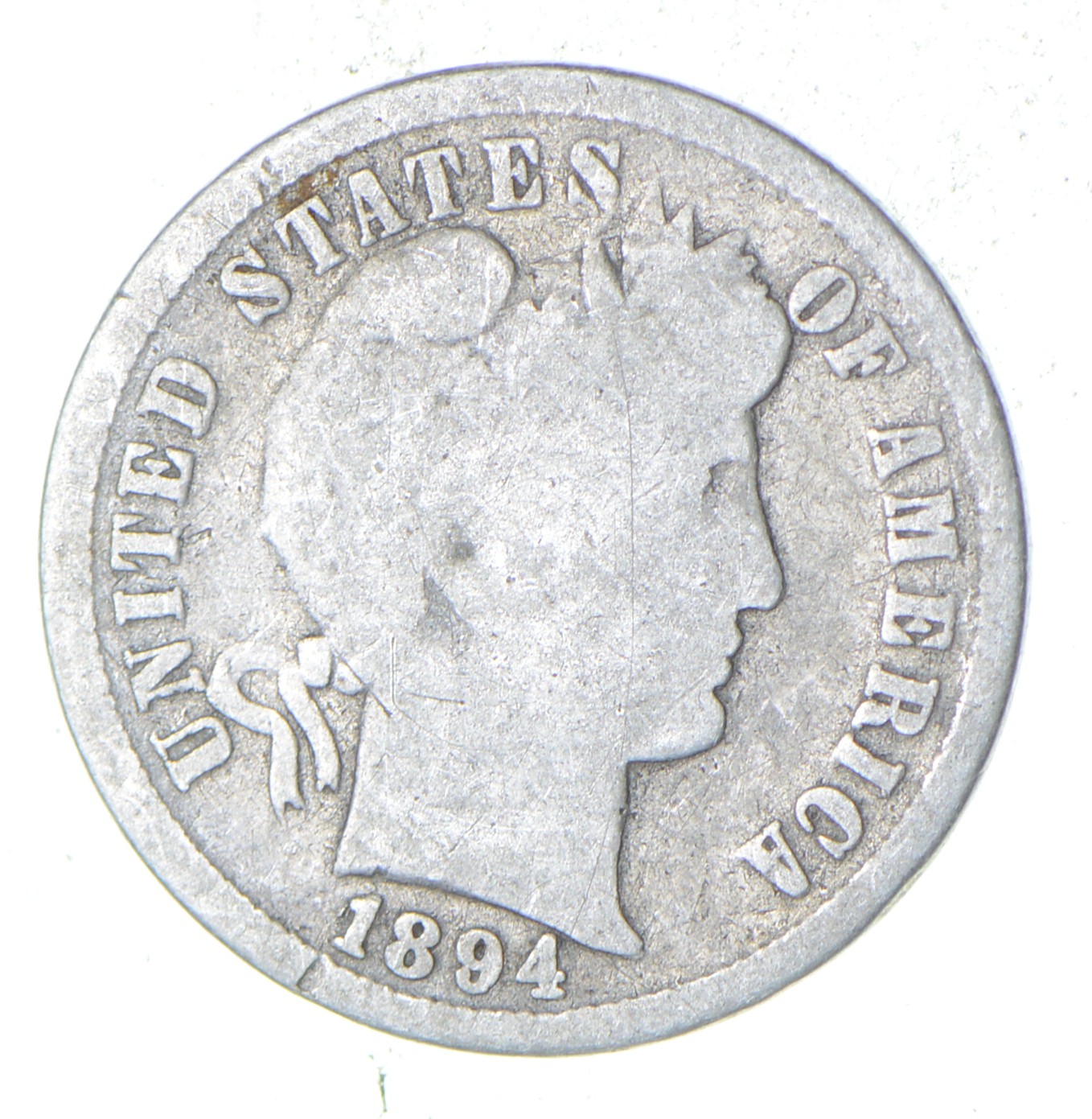Rare - 1894 Barber Silver Dime - 90% Silver - US Coin - Mnted in ...