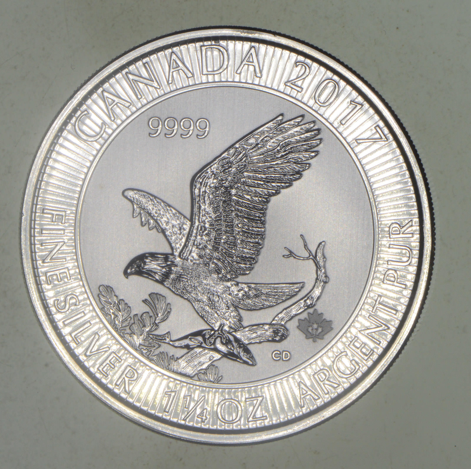 Rare 8.00 2017 Royal Canadian Mint 1.25oz Silver Eagle .999 Low