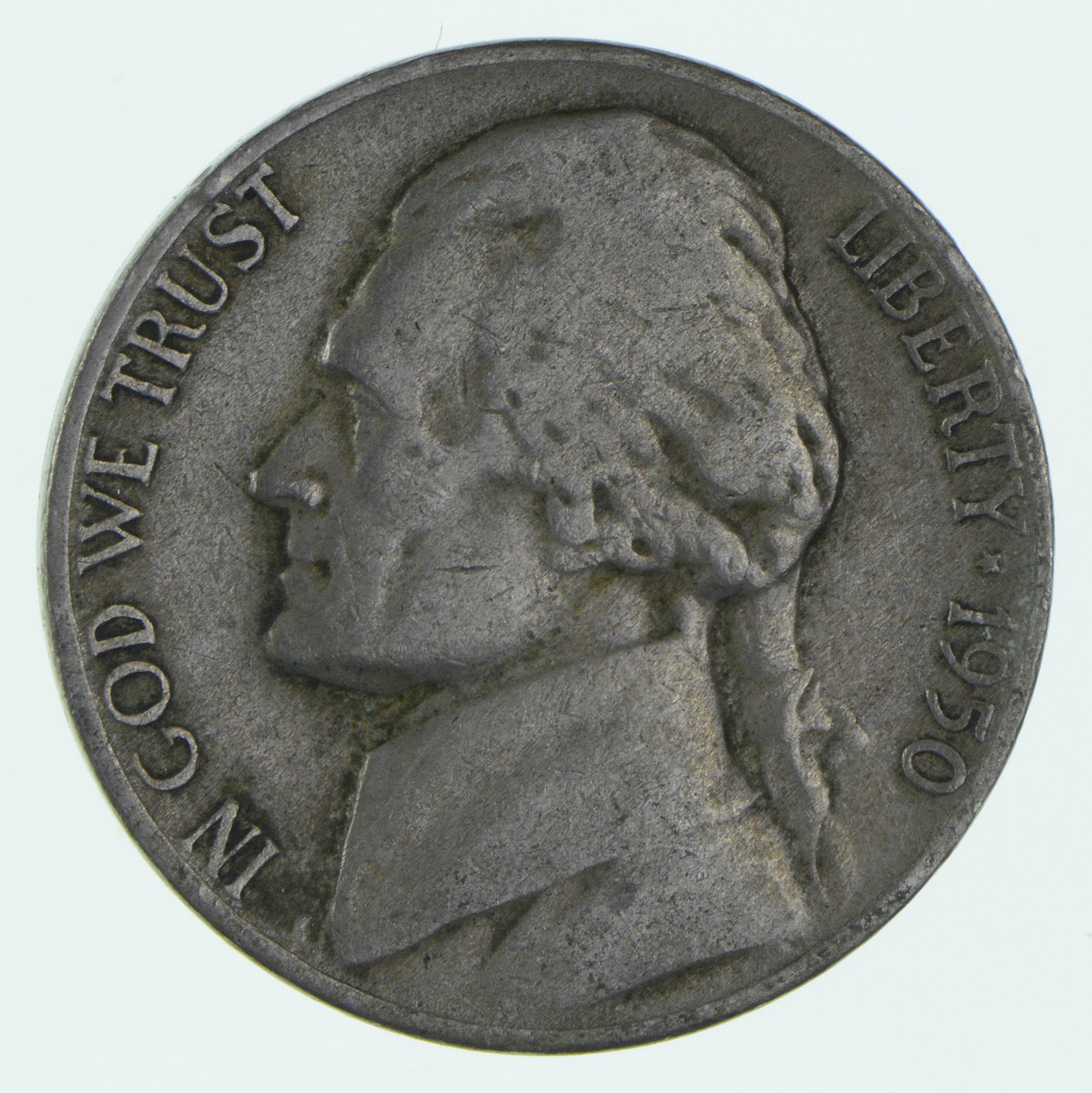 Rare KEY DATE 1950D Jefferson Nickel Property Room