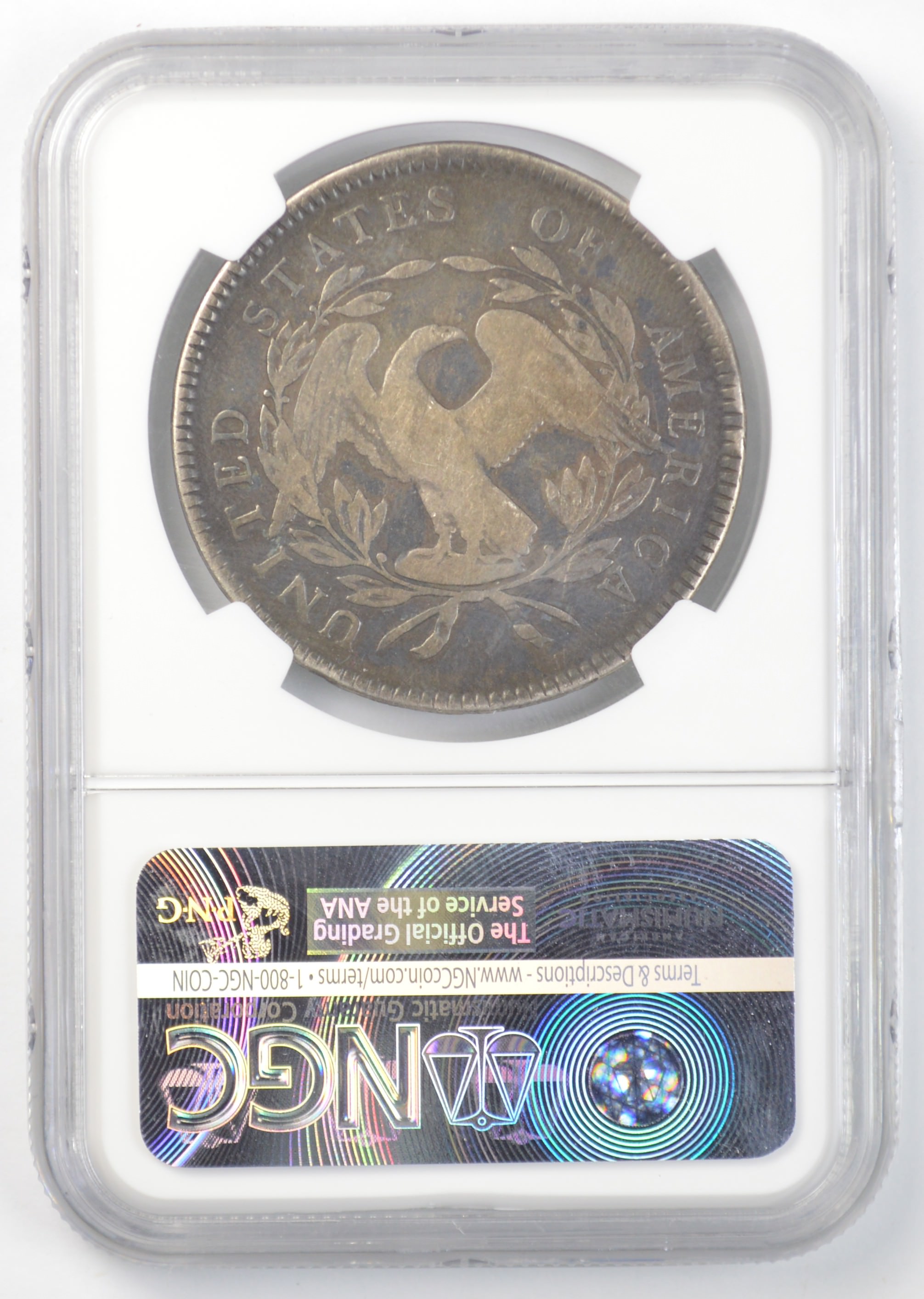 Rare Vg8 1795 Flowing Hair Silver Dollar Ngc Graded Early Us