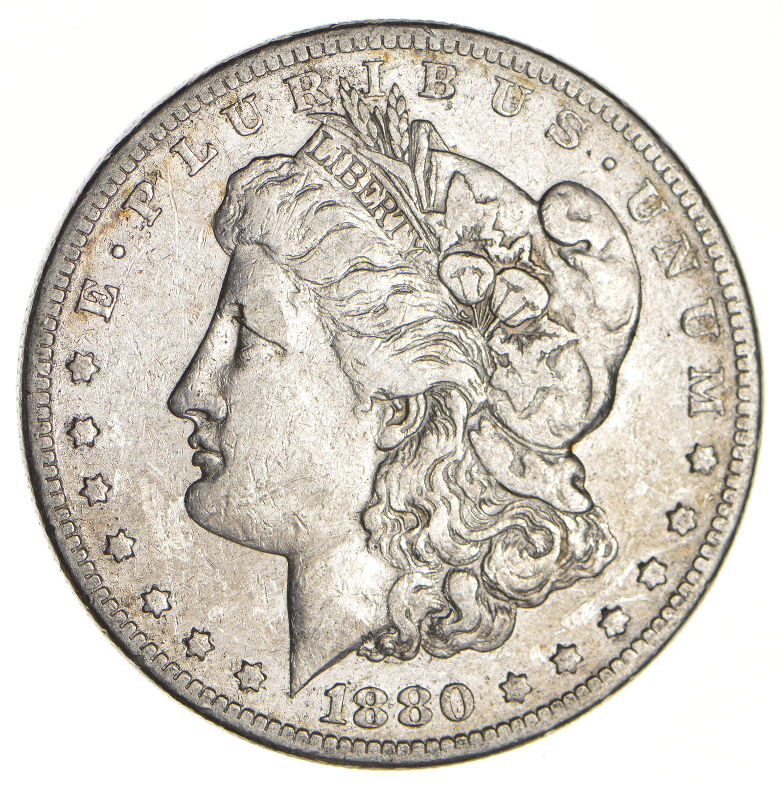 thumbnail image 2 of 1880 S Uncirculated Morgan Silver Dollar – San Francisco Mint – Uncertified 2 of 6