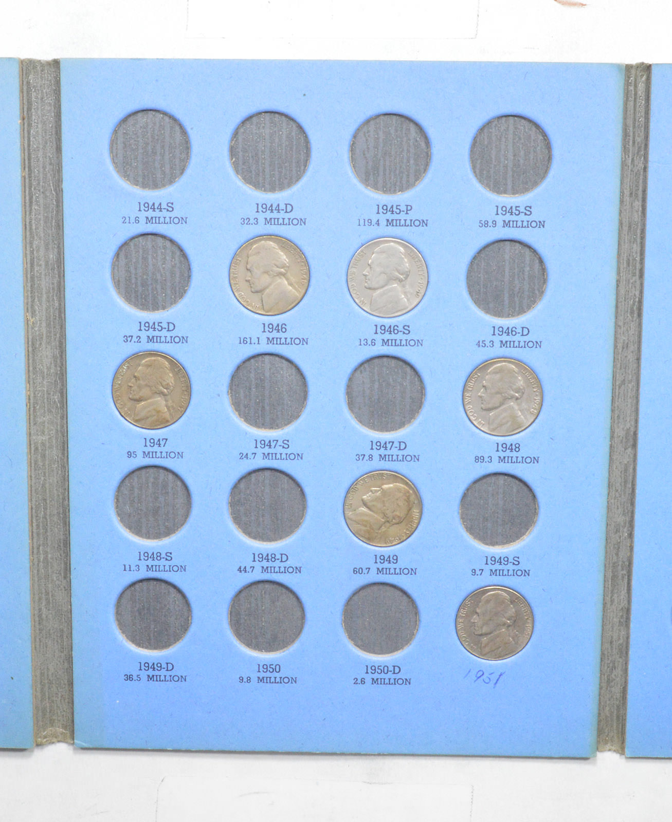 3 Whitman Coin Folders Set – Jefferson Nickels 1938-Date, Nos. 1-3 (9009, 9039, 9035)