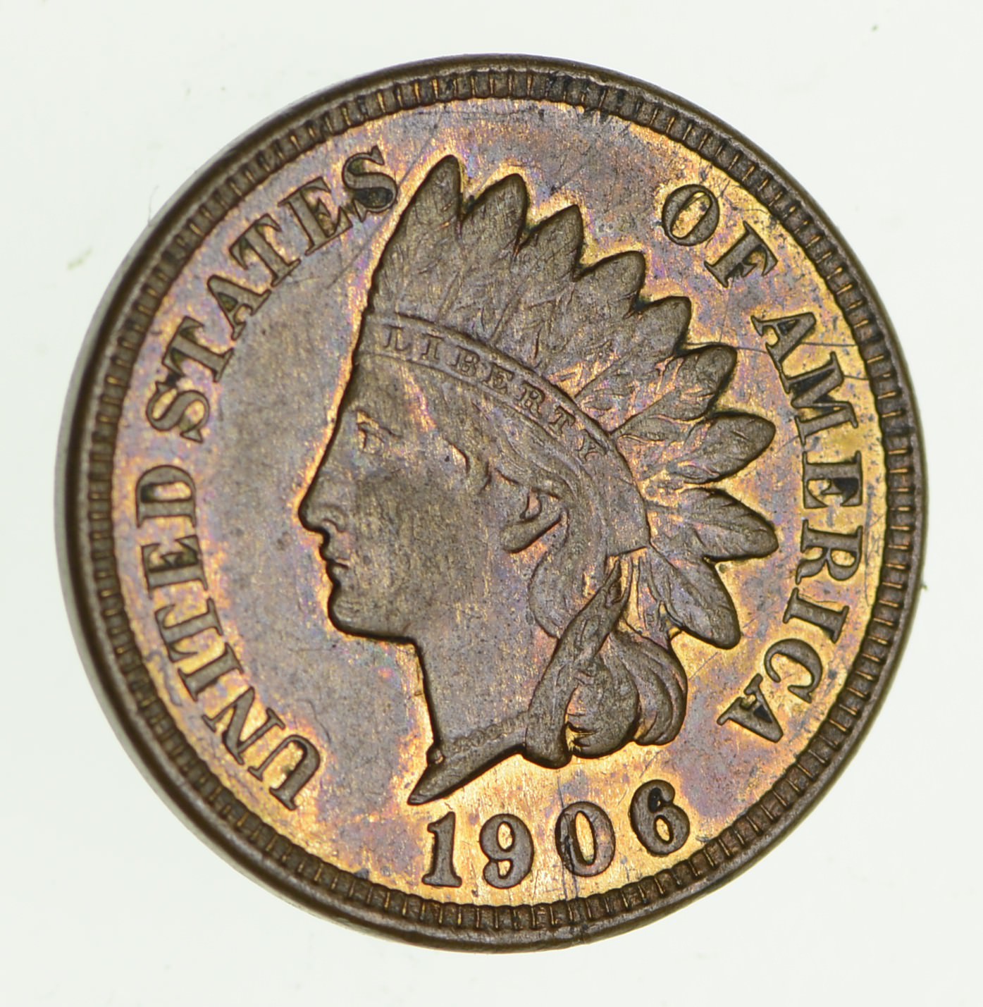SHARP 1906 Indian Head Cent Great Detail in Liberty Tough Grade Property Room