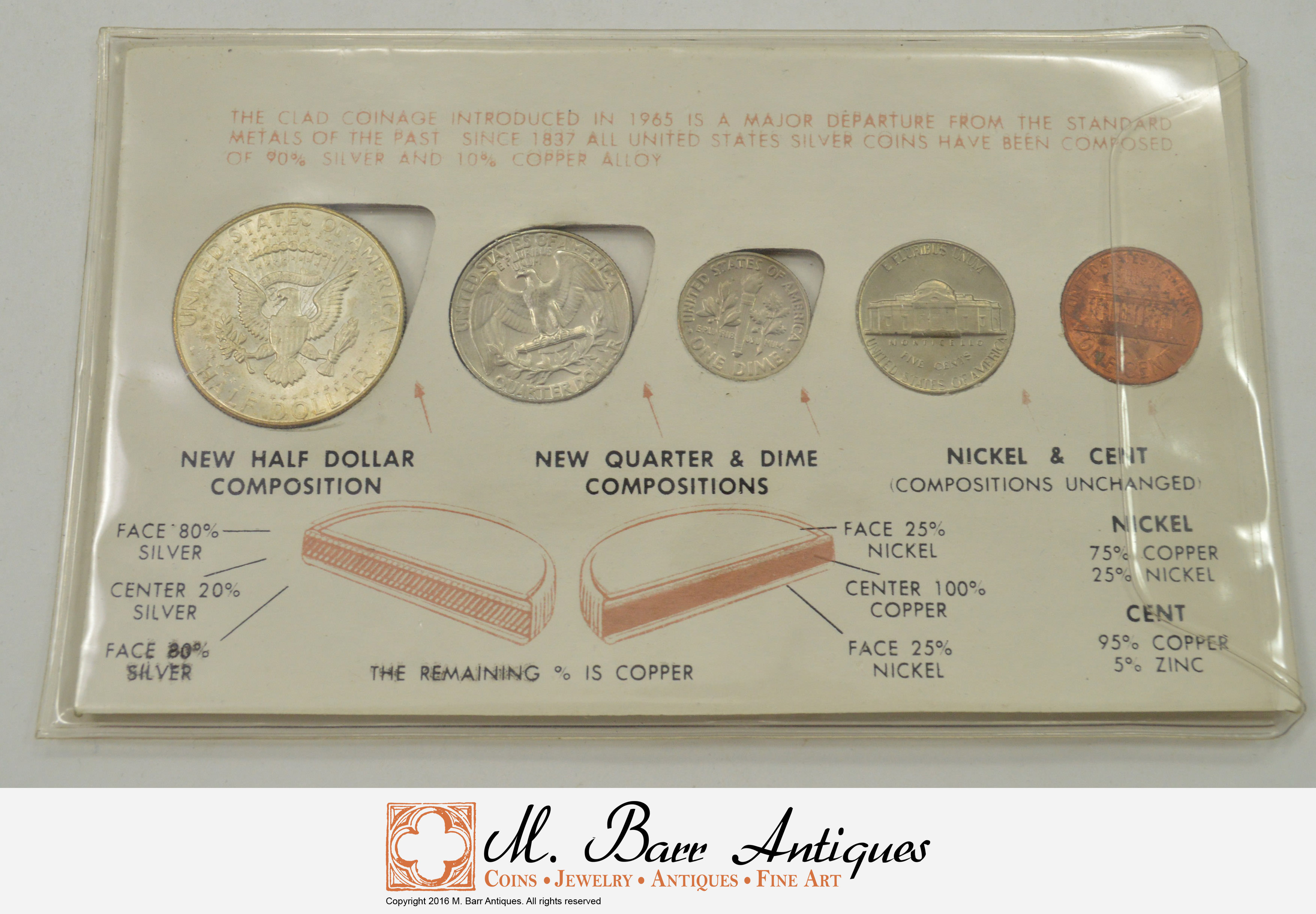 SILVER Coin Set Complete Coinage of 1965**** Historic US Collection