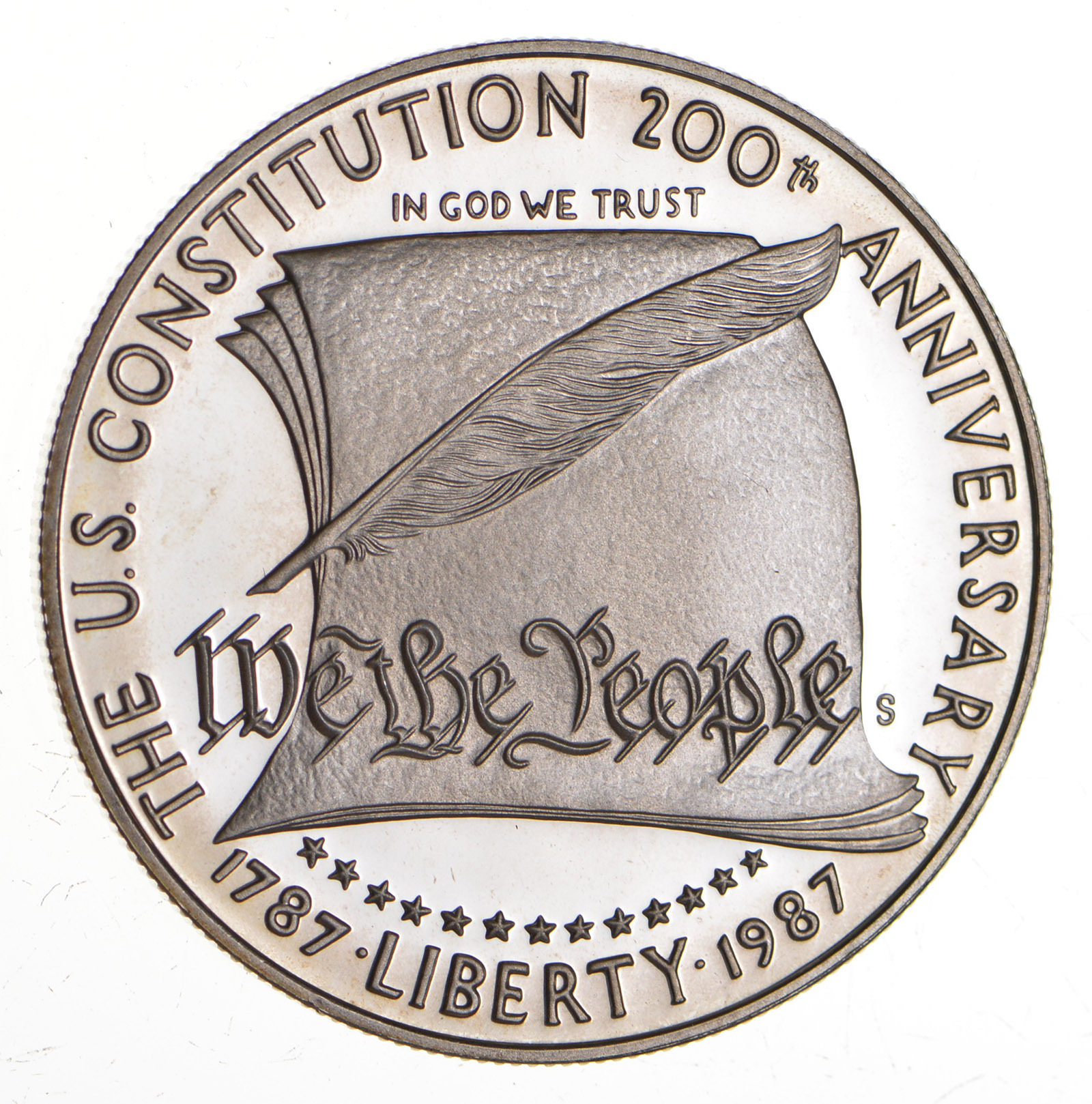 SILVER Proof 1987-S U.S. Constitution Bicentennial Commemorative US ...