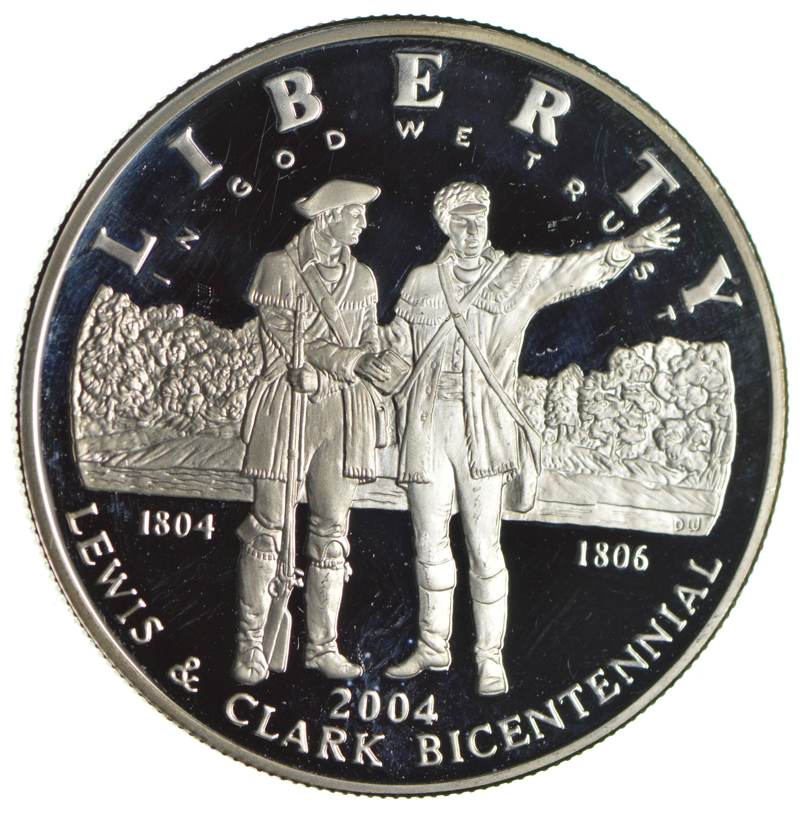 SILVER Proof 2004-P Lewis & Clark Bicentennial Commemorative US Silver ...