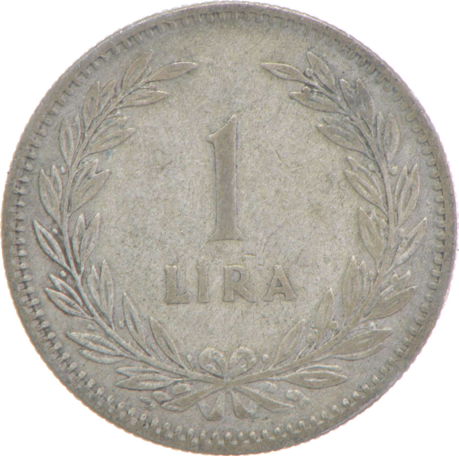 SILVER Roughly the Size of a Quarter 1948 Turkey 1 Lira World