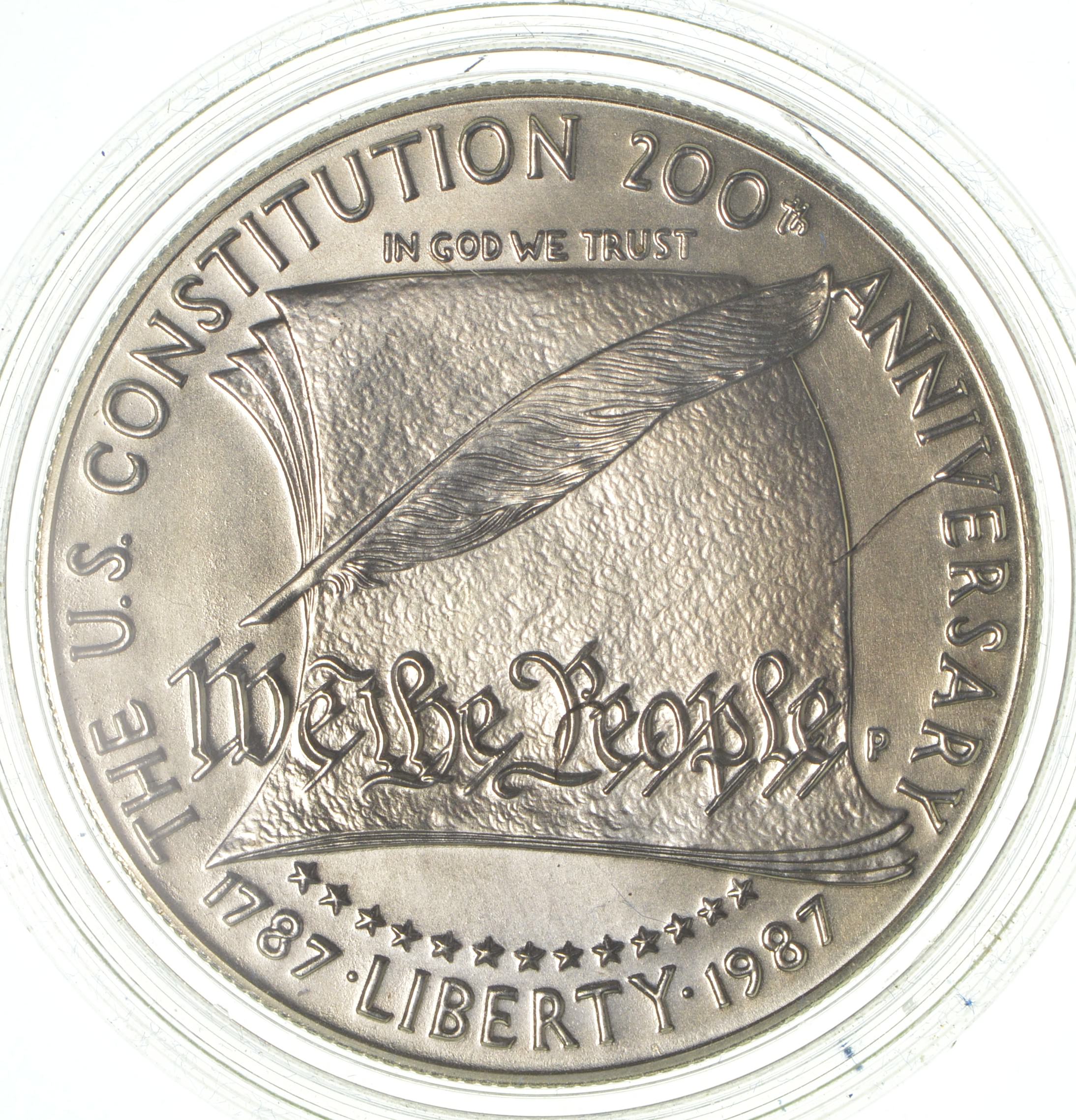 SILVER Unc 1987-P U.S. Constitution 200th Anniversary - Commemorative ...
