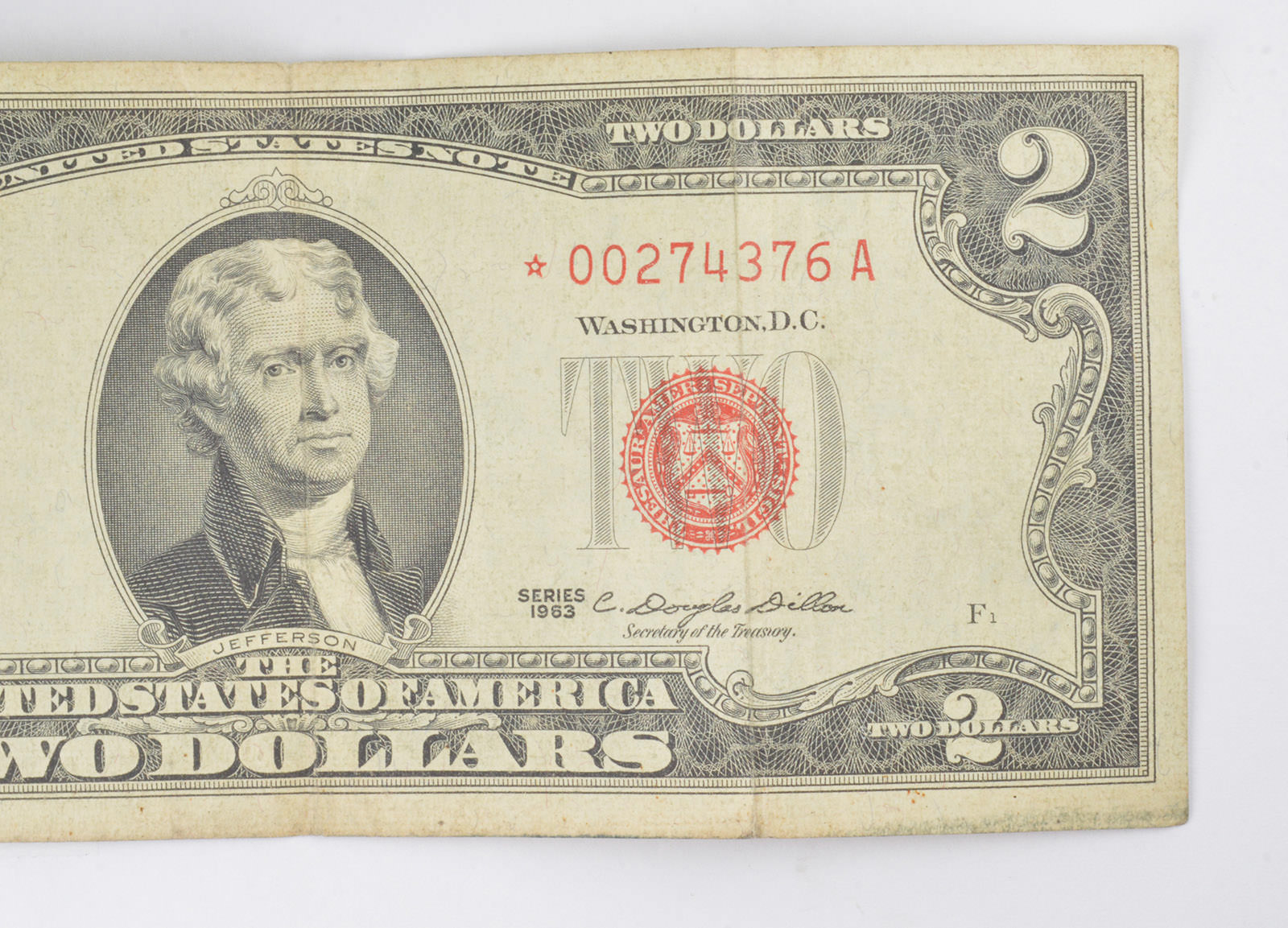 *Star* Error Replacement 1963 Note Red Seal $2 United States US Note ...