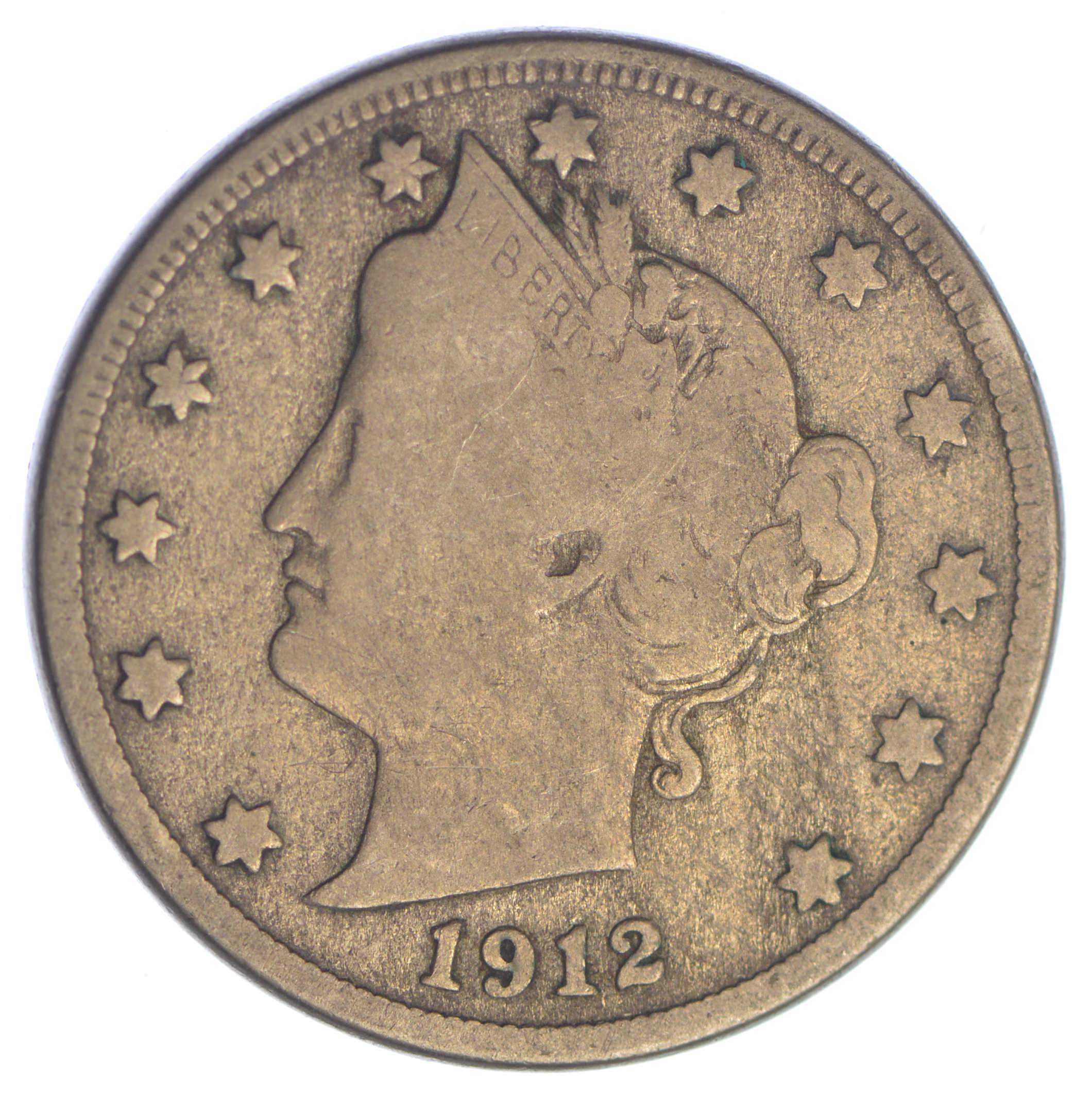 TOUGH Date 1912 Liberty V Nickel Difficult High Retail Value