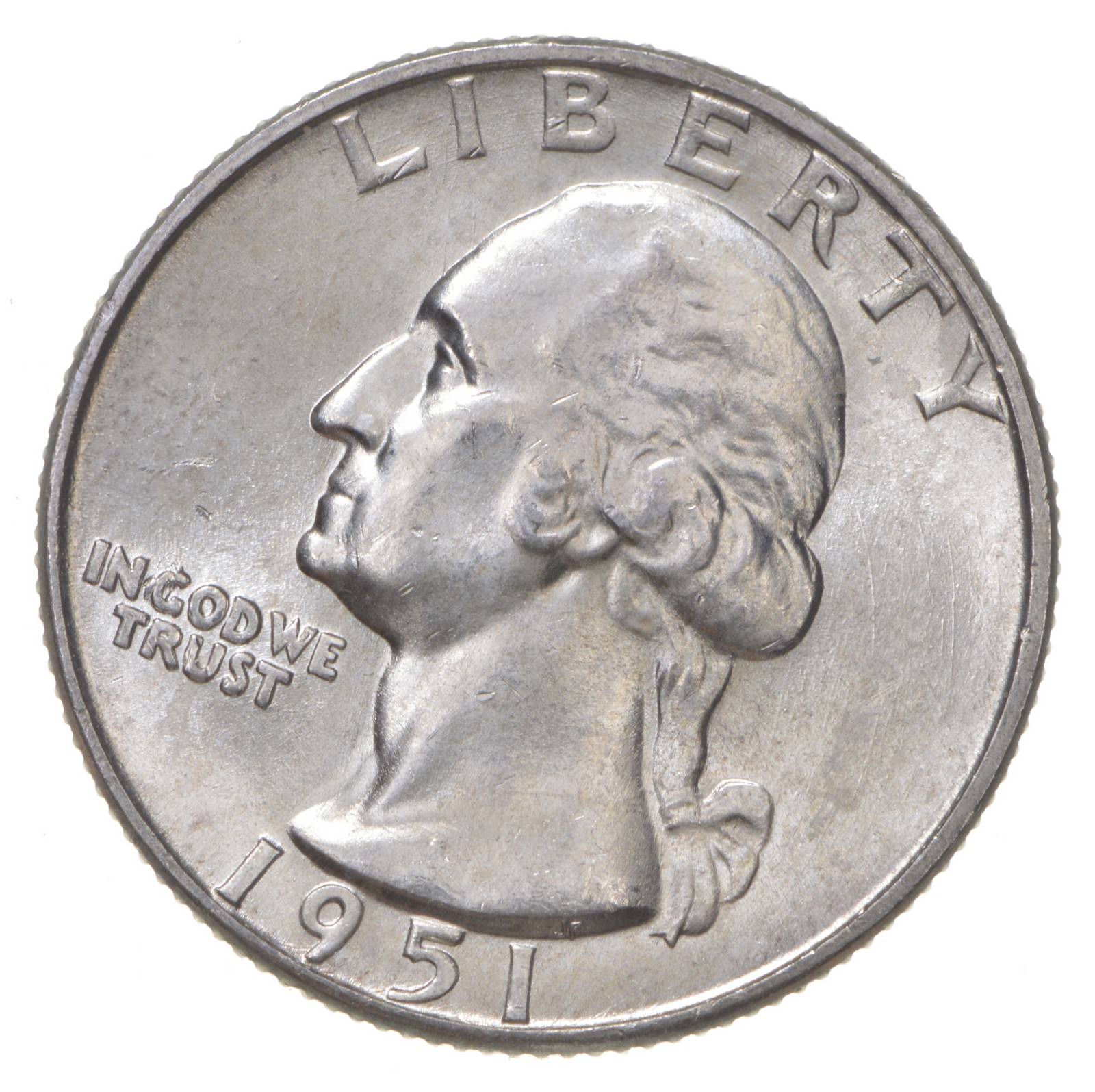 1951 D Washington Quarter 90/% Silver BU US Coin