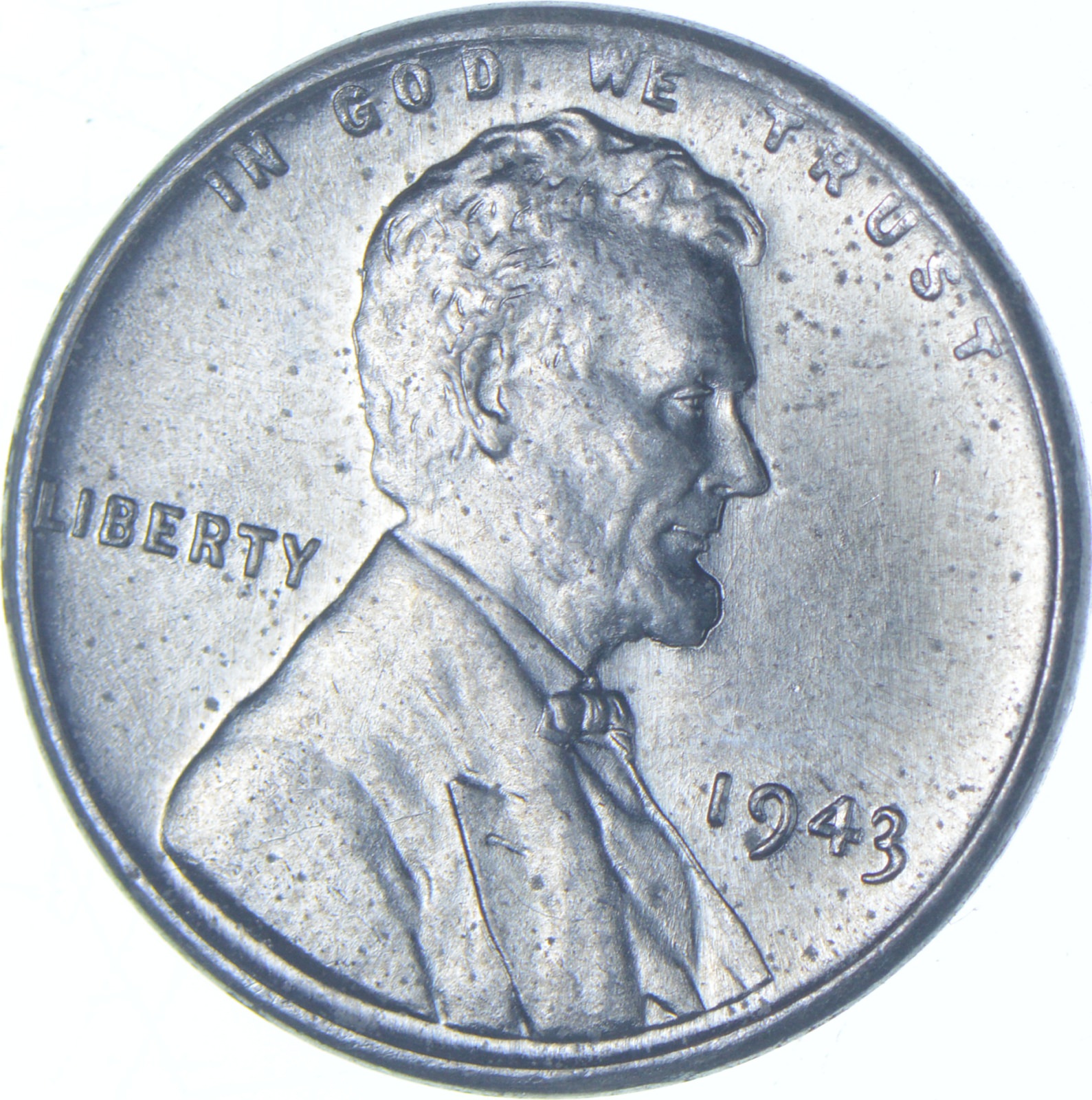 Uncirculated BU 1943 Lincoln Wheat Cent WWII 'Silver Penny' | Property Room