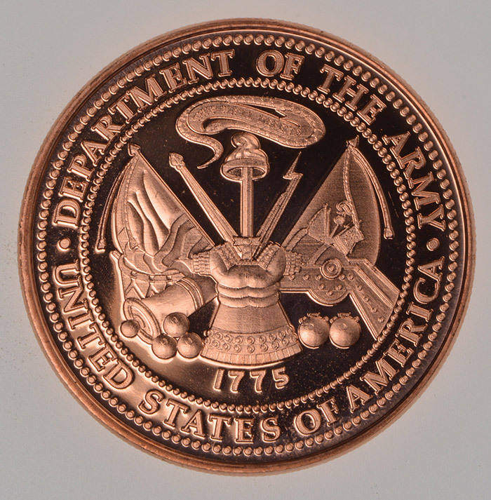US Army - Military Series - 1 Oz .999 Fine Copper Round | Property Room