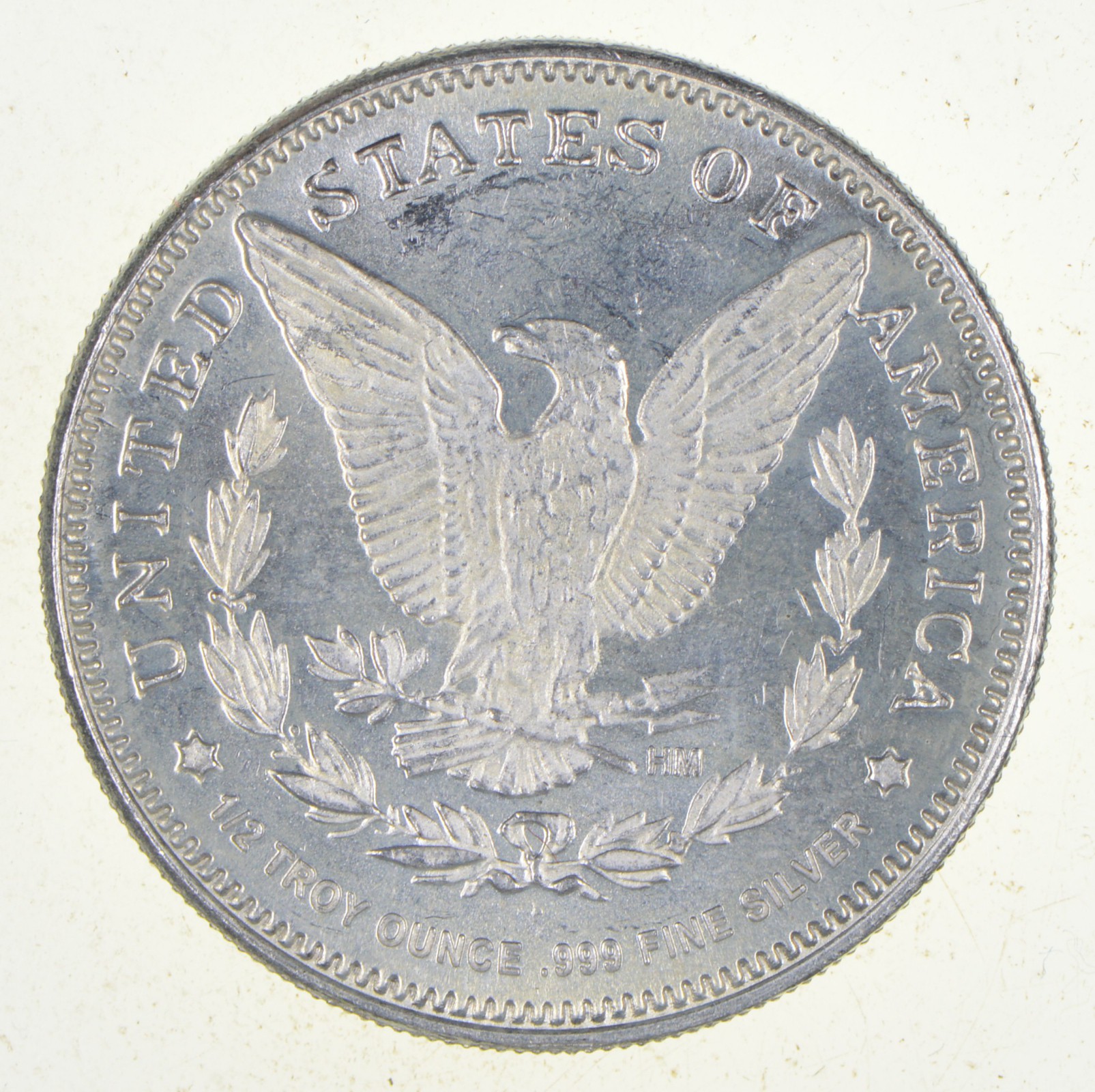 Very Interesting 999 Fine Silver 1 2 Troy Oz Morgan Dollar 